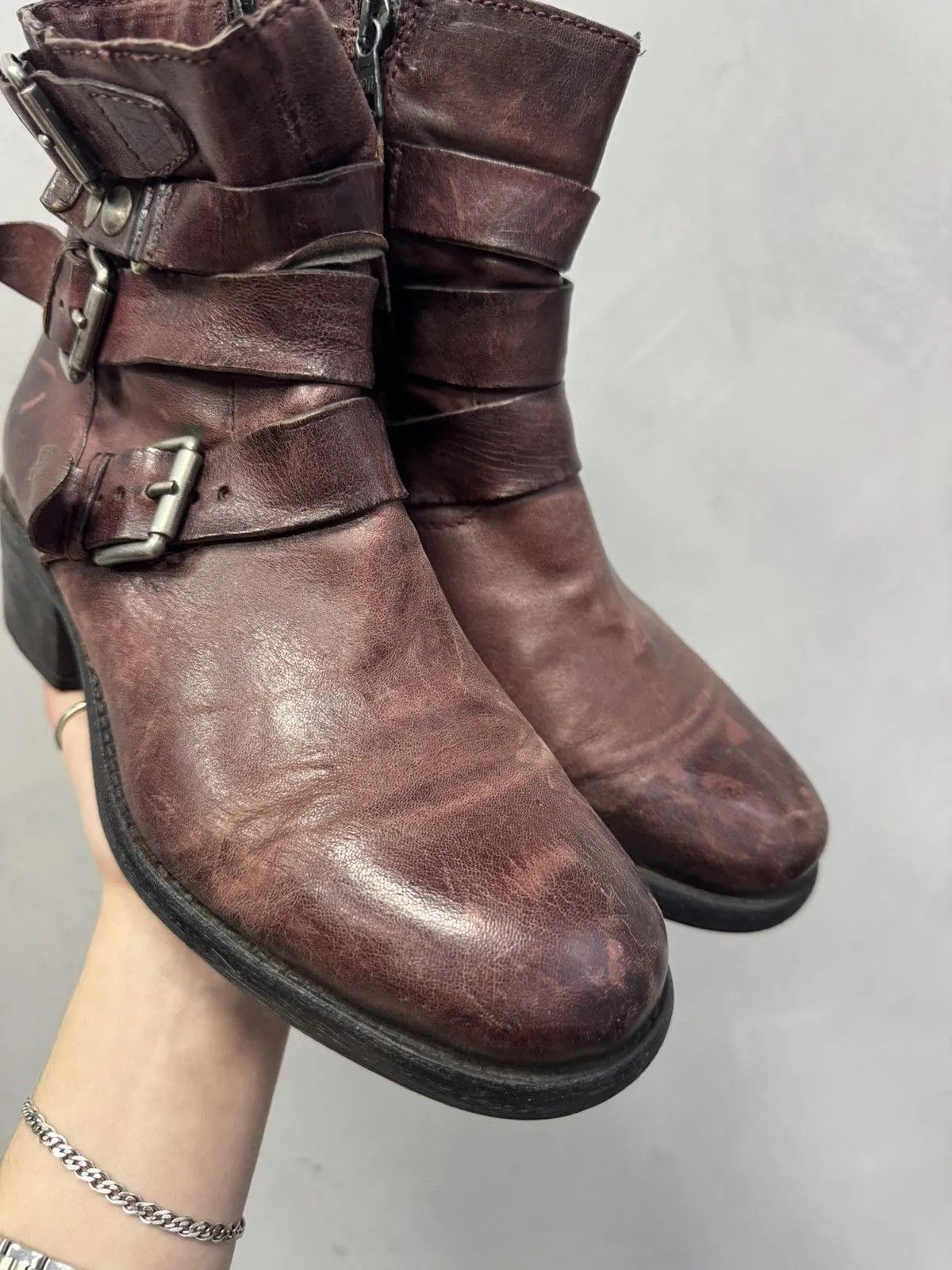 Schott Vintage Real Leather Boots Italy Hight Boots Size US 7 / EU 40 - 4 Thumbnail