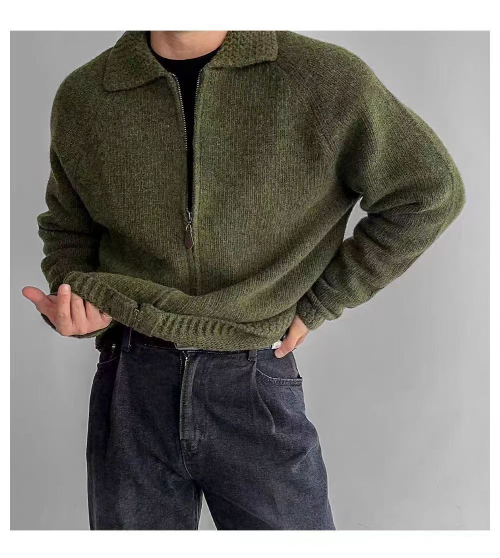 Japanese Brand Vintage Green Casual Knit Sweater Lapel Jacket Coat Size US M / EU 48-50 / 2 - 3 Thumbnail