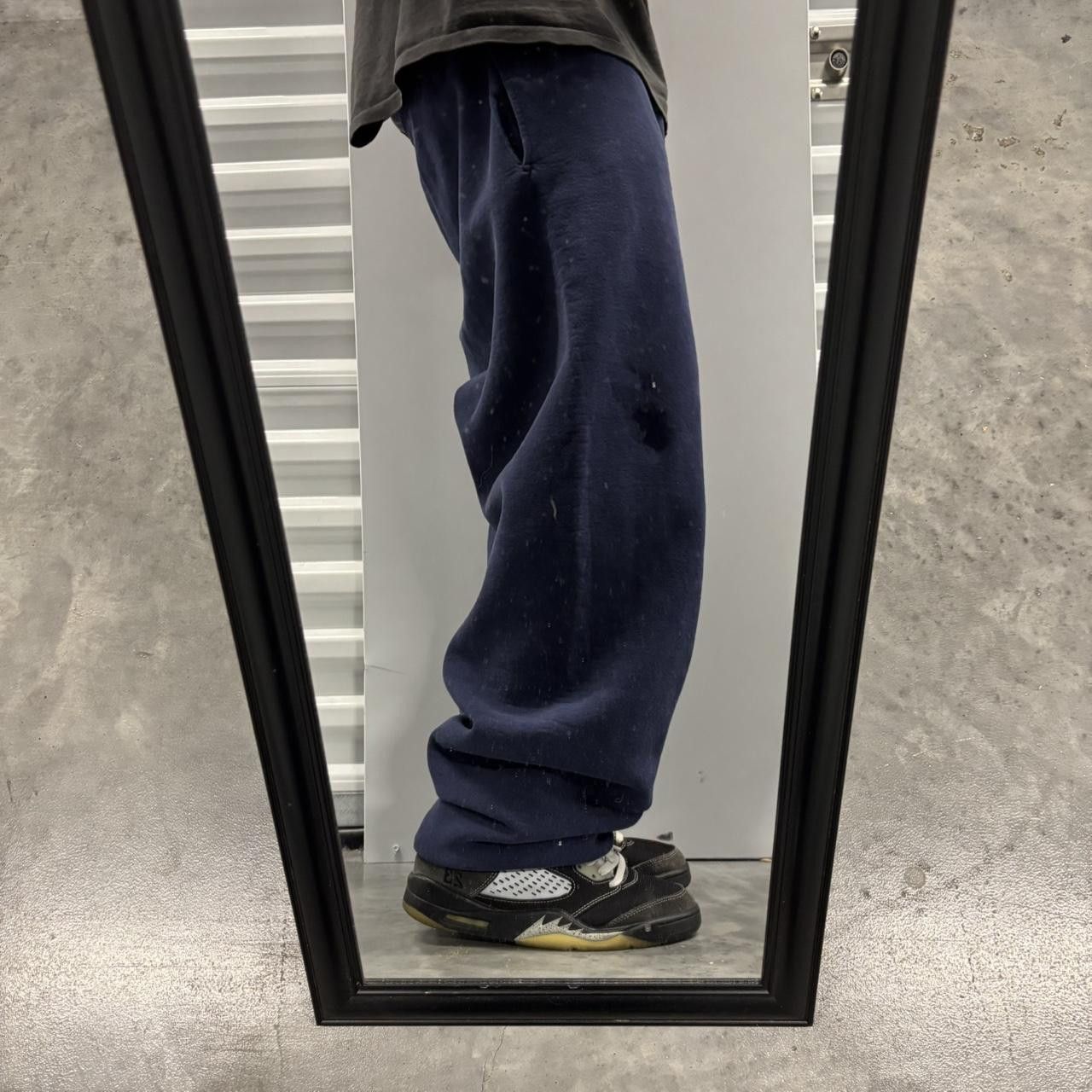 Japanese Brand × Vintage Crazy Vintage Y2K/2000s Baggy Navy Blue Essential Sweatpants! Size US 32 / EU 48 - 2 Thumbnail