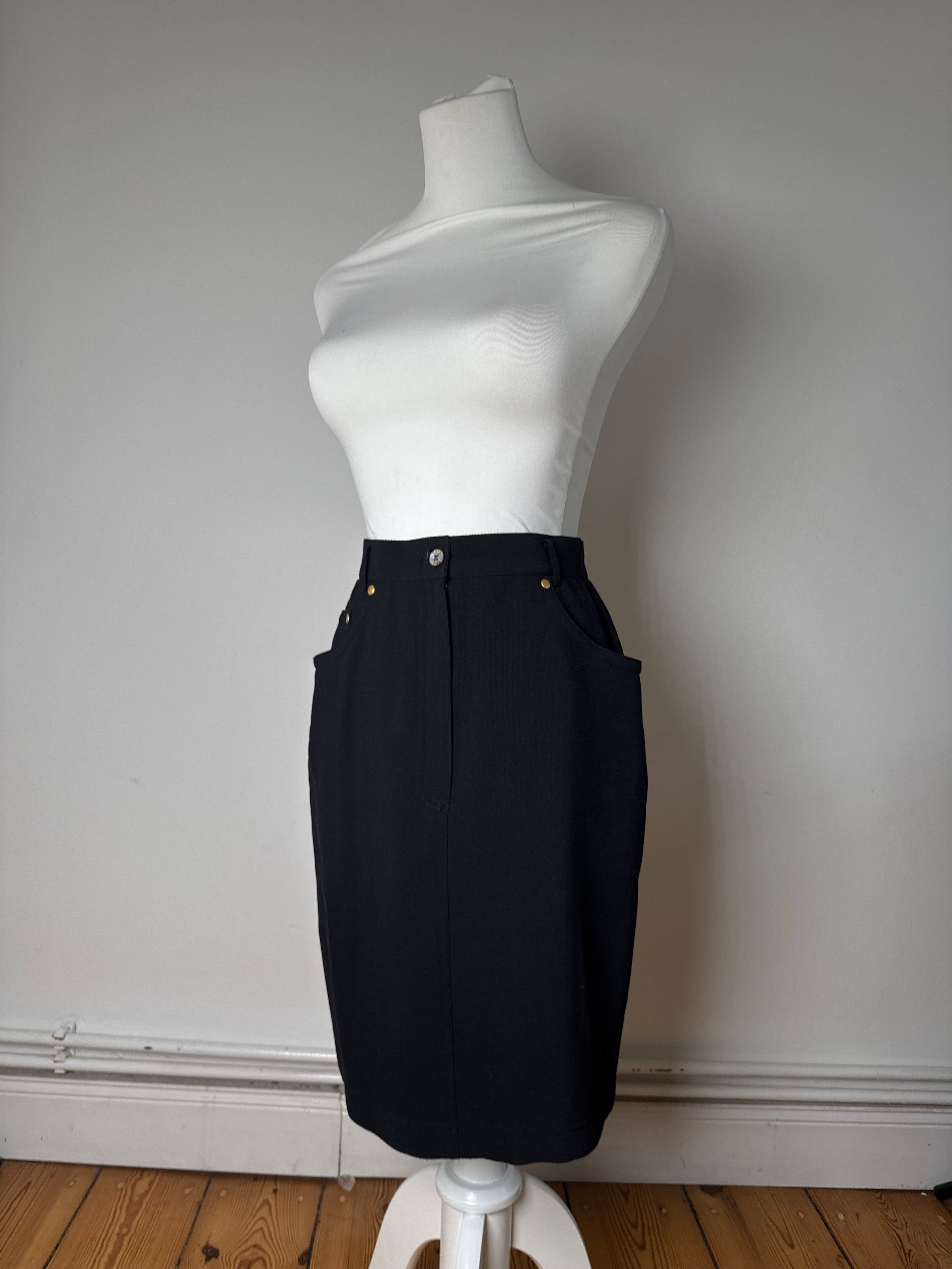 Dior Vintage Skirt Black M Size 27" / US 4 / IT 40 - 1 Thumbnail