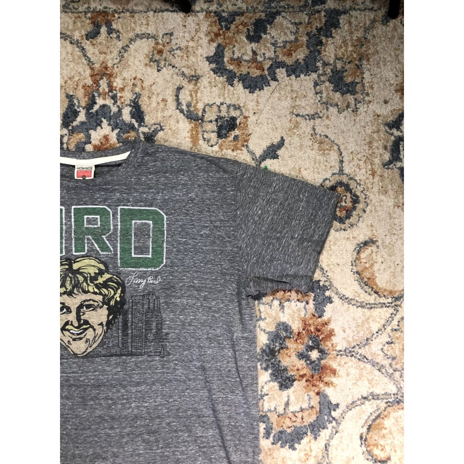 Vintage Homage Bird Shirt Mens 2XL Gray Short Sleeve Graphic Tee Basketball Made USA Size US XXL / EU 58 / 5 - 4 Thumbnail