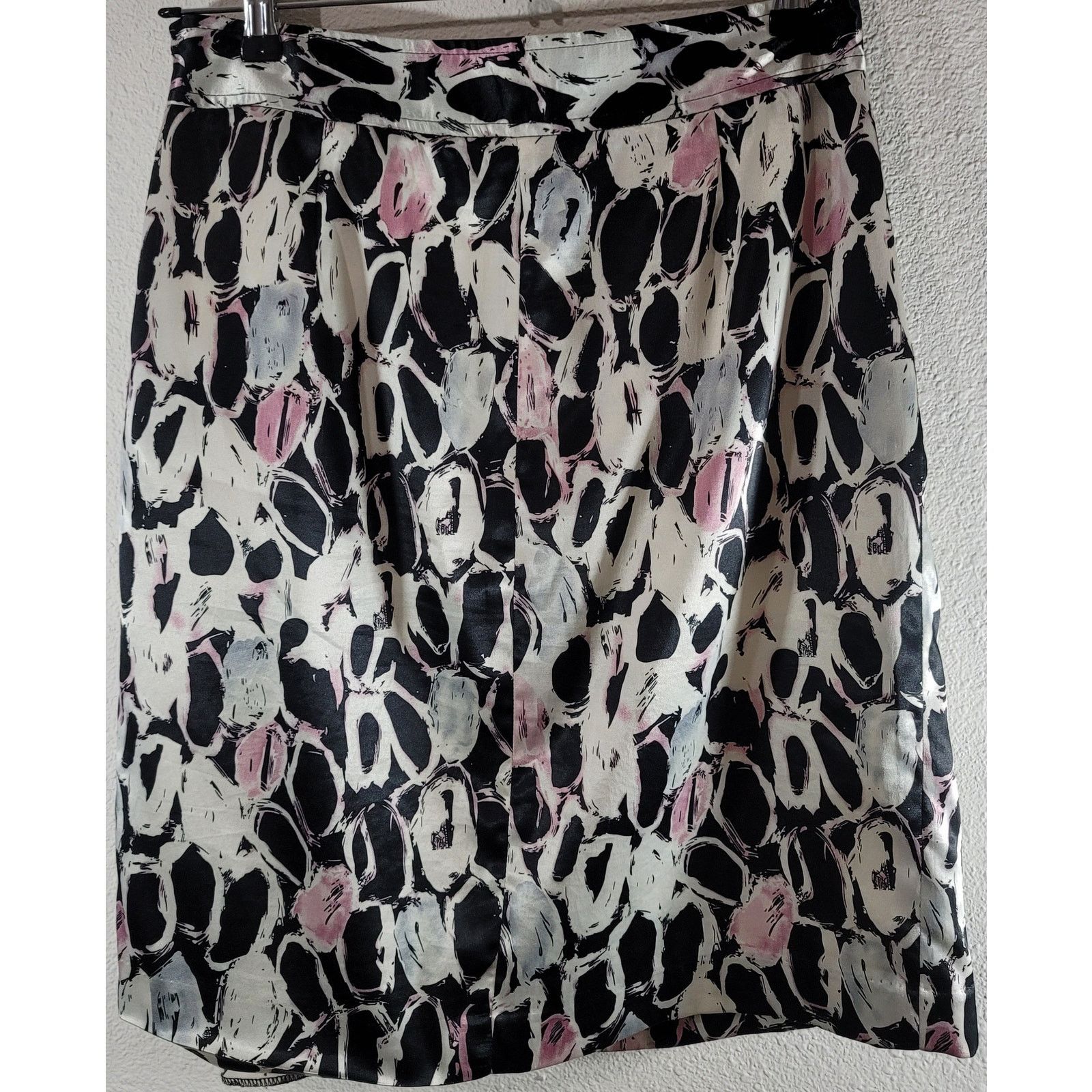 Harve Benard Harve Benard Pink Black Geo Print A-Line Knee Length Skirt 8 Size 30" / US 8 / IT 44 - 3 Thumbnail
