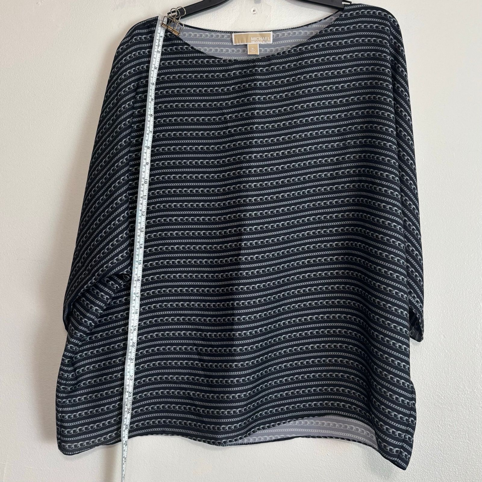 Michael Kors MICHAEL Michael Kors Charcoal Black and Gray Blouse Size XL Size XL / US 12-14 / IT 48-50 - 3 Thumbnail