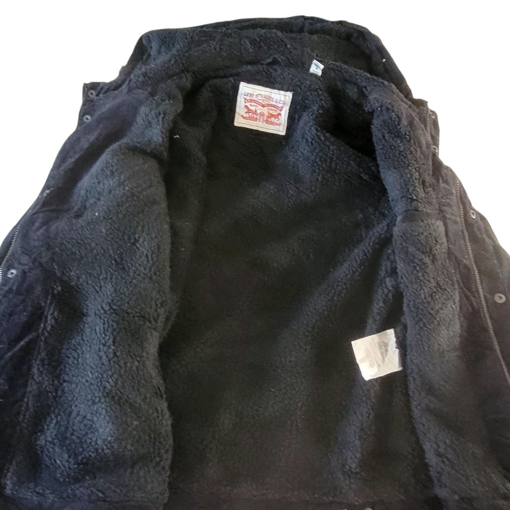 Levi's Levi's Black Corduroy Sherpa Jacket with Hood - Size M Mens Jacket Sherpa Corduroy Black M Size US M / EU 48-50 / 2 - 4 Thumbnail
