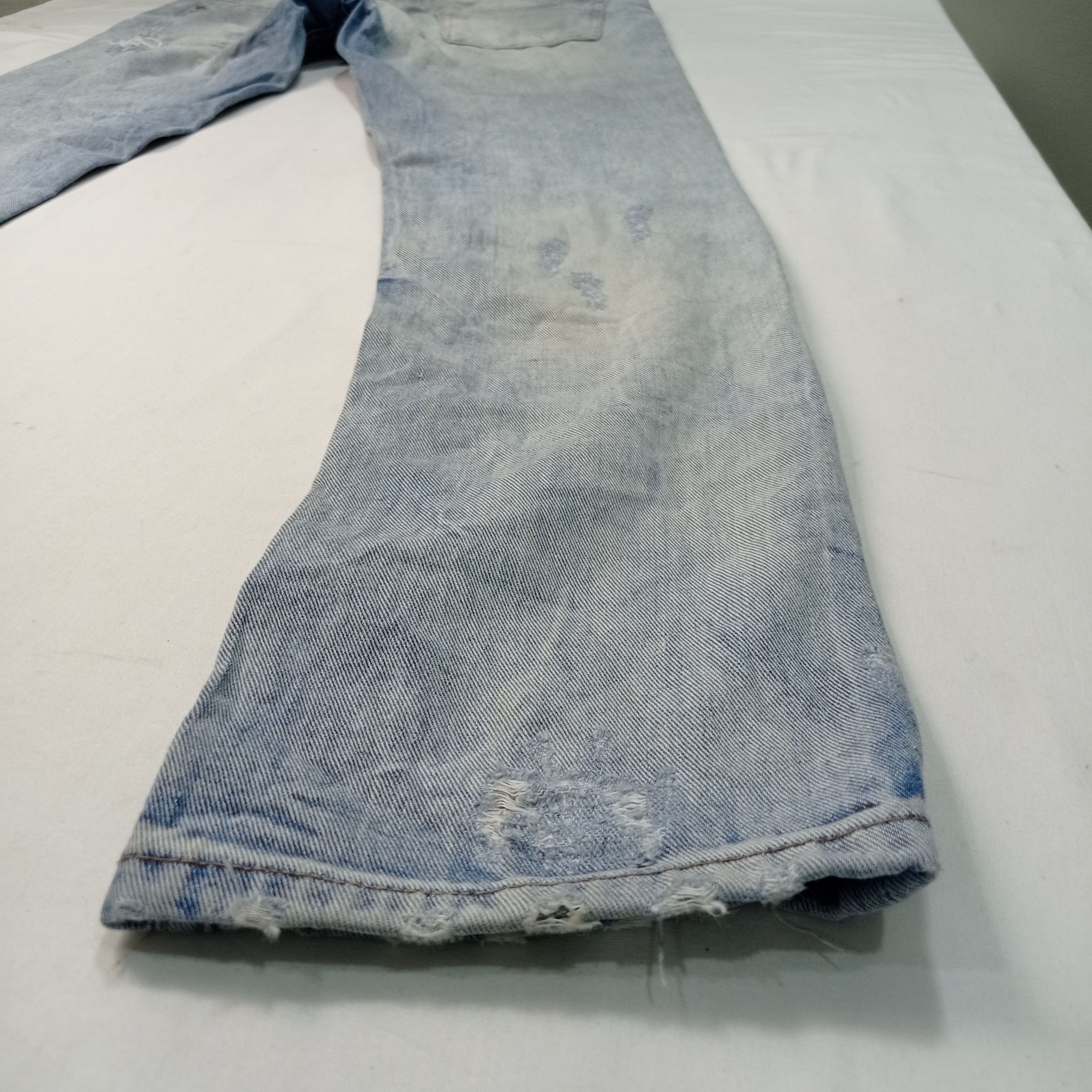Zara 🔥Zara Faded Distressed Jeans Pants Size US 31 - 15 Thumbnail