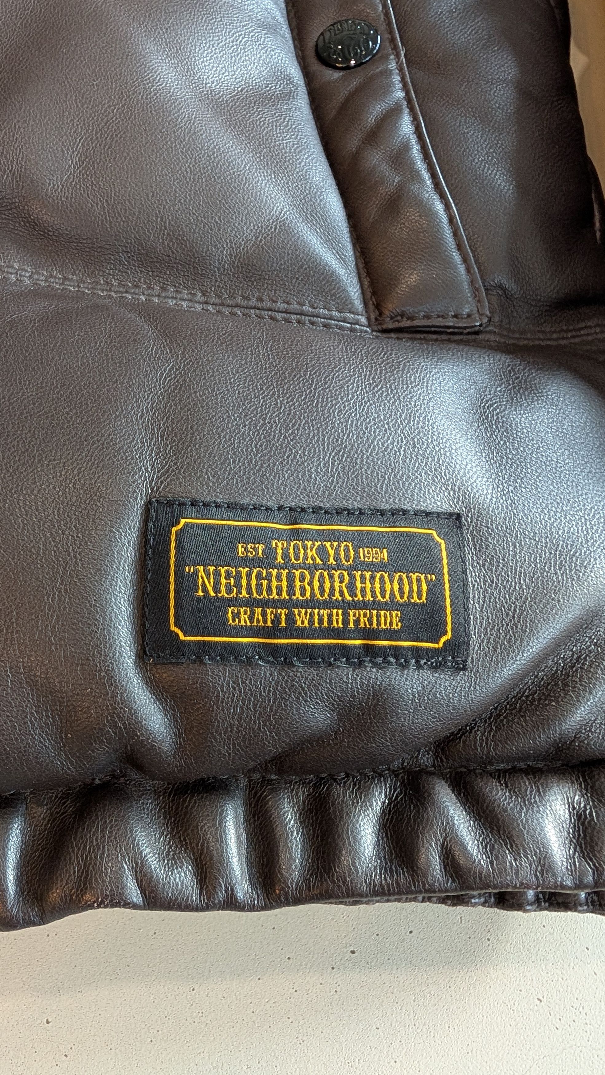 Neighborhood Neighborhood Japan Leather Down Jacket 2017AW Size US S / EU 44-46 / 1 - 6 Thumbnail