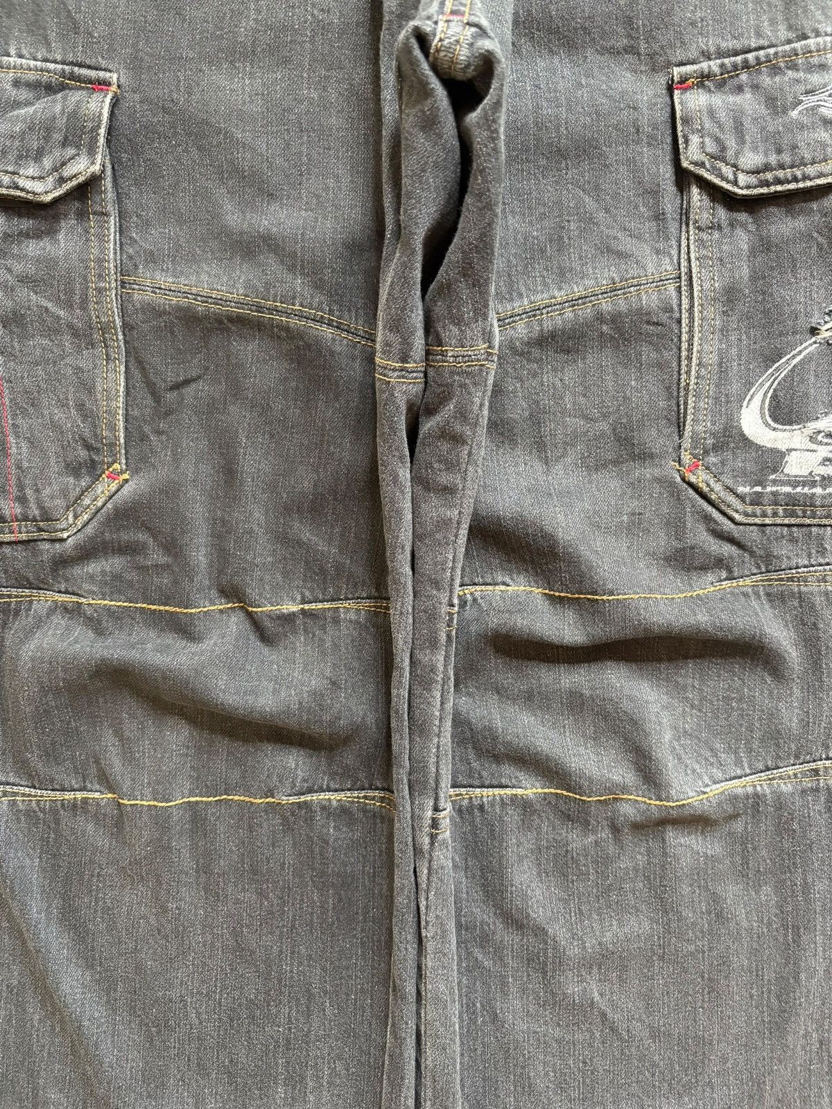 Japanese Brand Vintage Piko Distressed Baggy Cargo Jeans Size US 31 - 5 Thumbnail