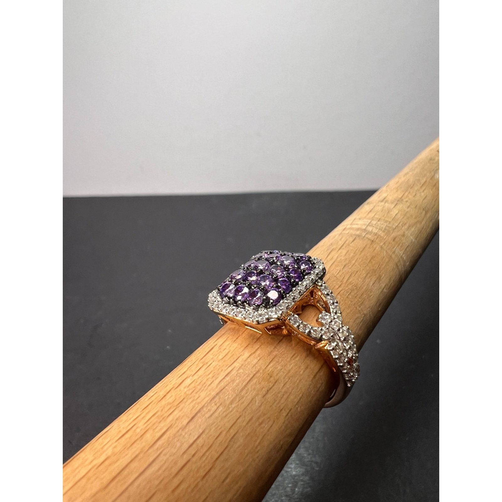 Other Purple and white CZ rose gold over 925 ring size 9 Size ONE SIZE - 9 Thumbnail