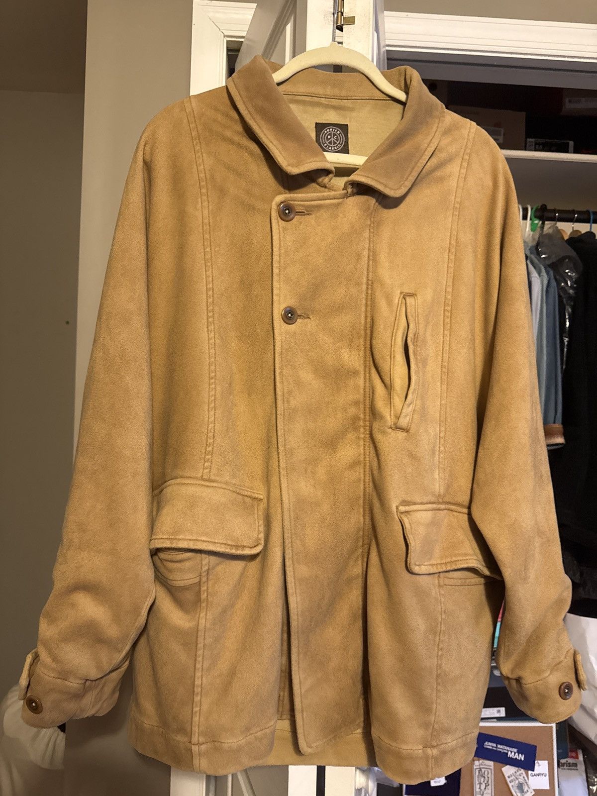 Porter Classic Porter Classic Khaki Aging Jacket Moleskin Suede Size US M / EU 48-50 / 2 - 1 Thumbnail