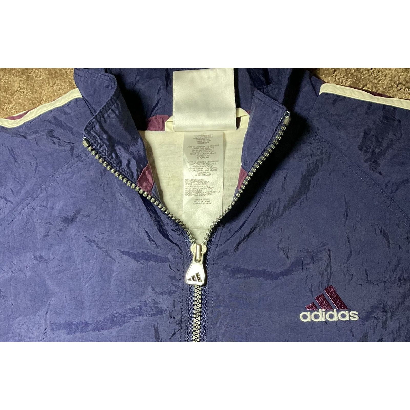 Adidas 💜 Vintage Adidas Windbreaker Track Jacket – With Size M Size US M / EU 48-50 / 2 - 4 Thumbnail