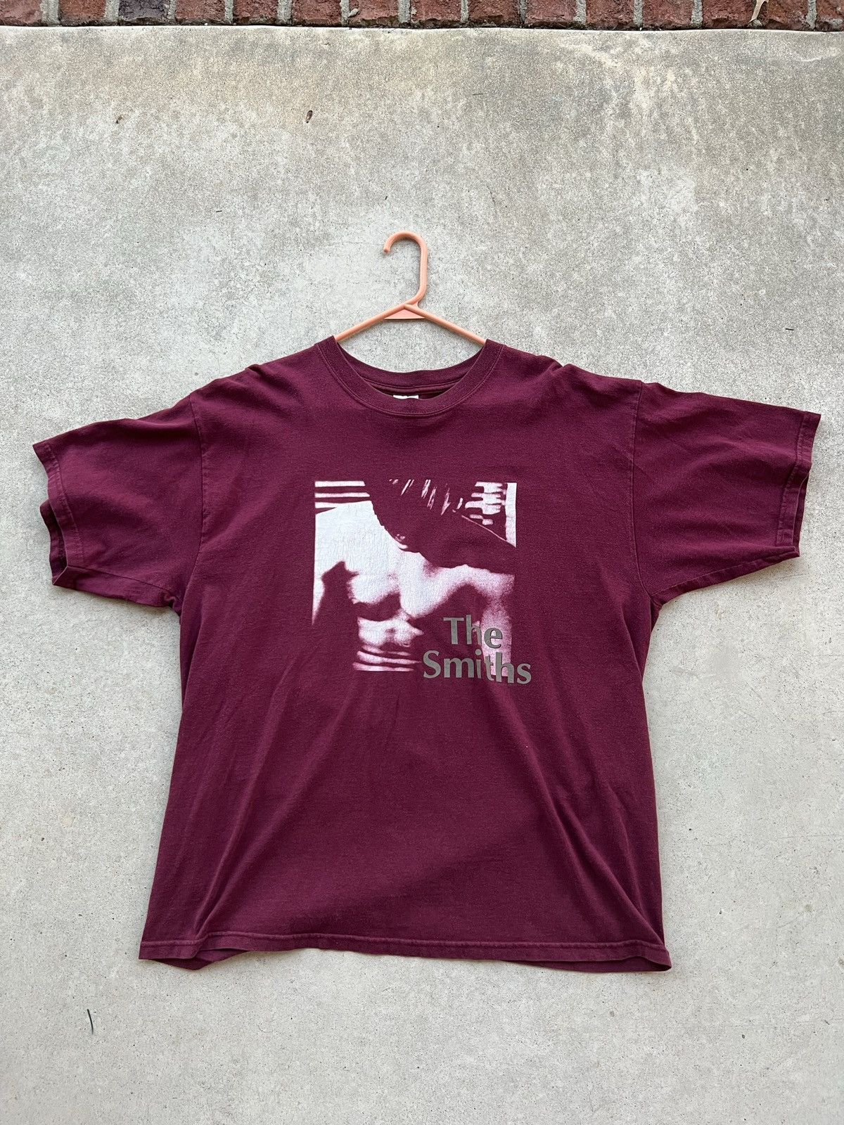 image of Band Tees x Vintage The Smiths Tshirt in Burgandy, Men's (Size XL)