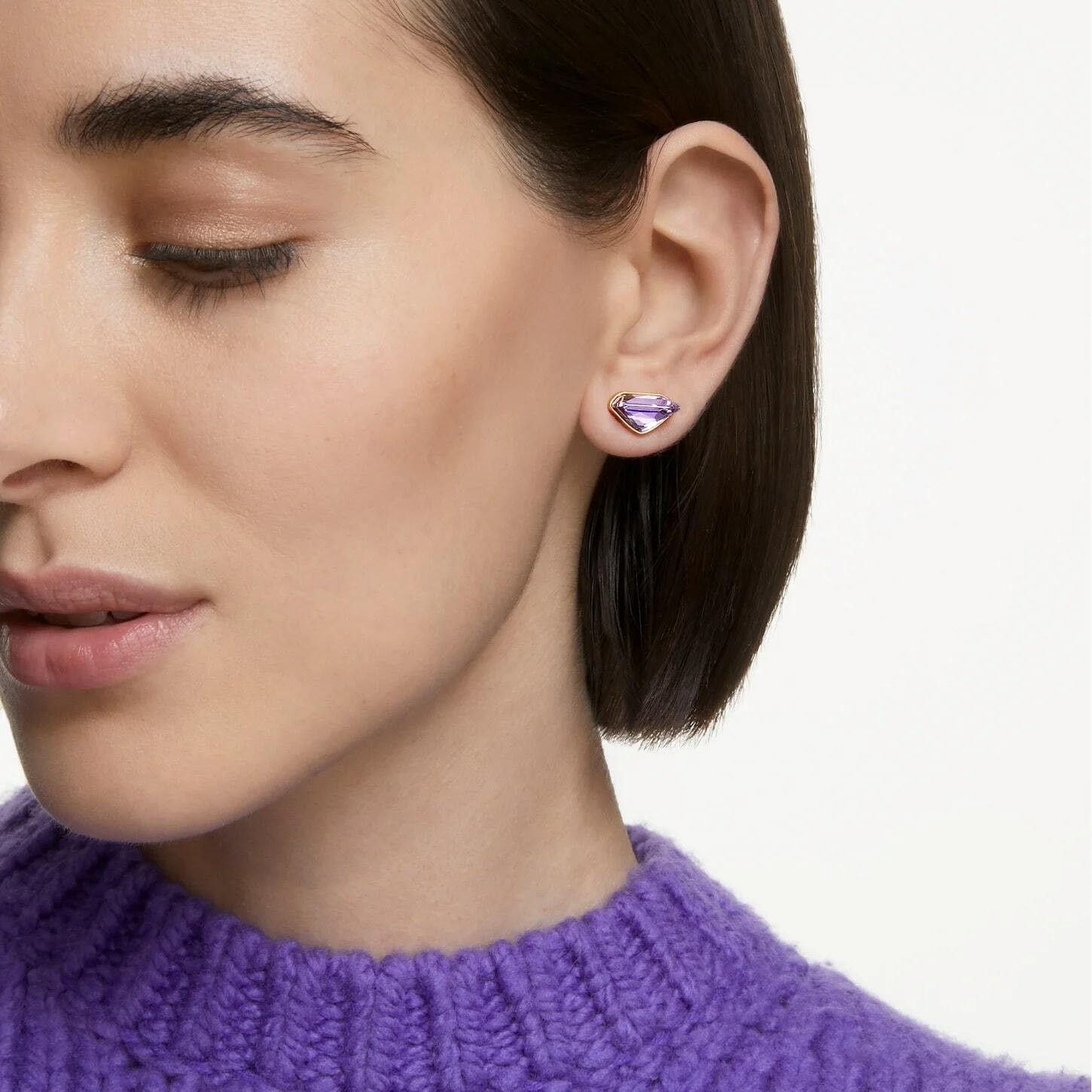 Swarovski Swarovski Lucent Ear Cuff Single, Magnetic, Purple, Size ONE SIZE - 8 Thumbnail