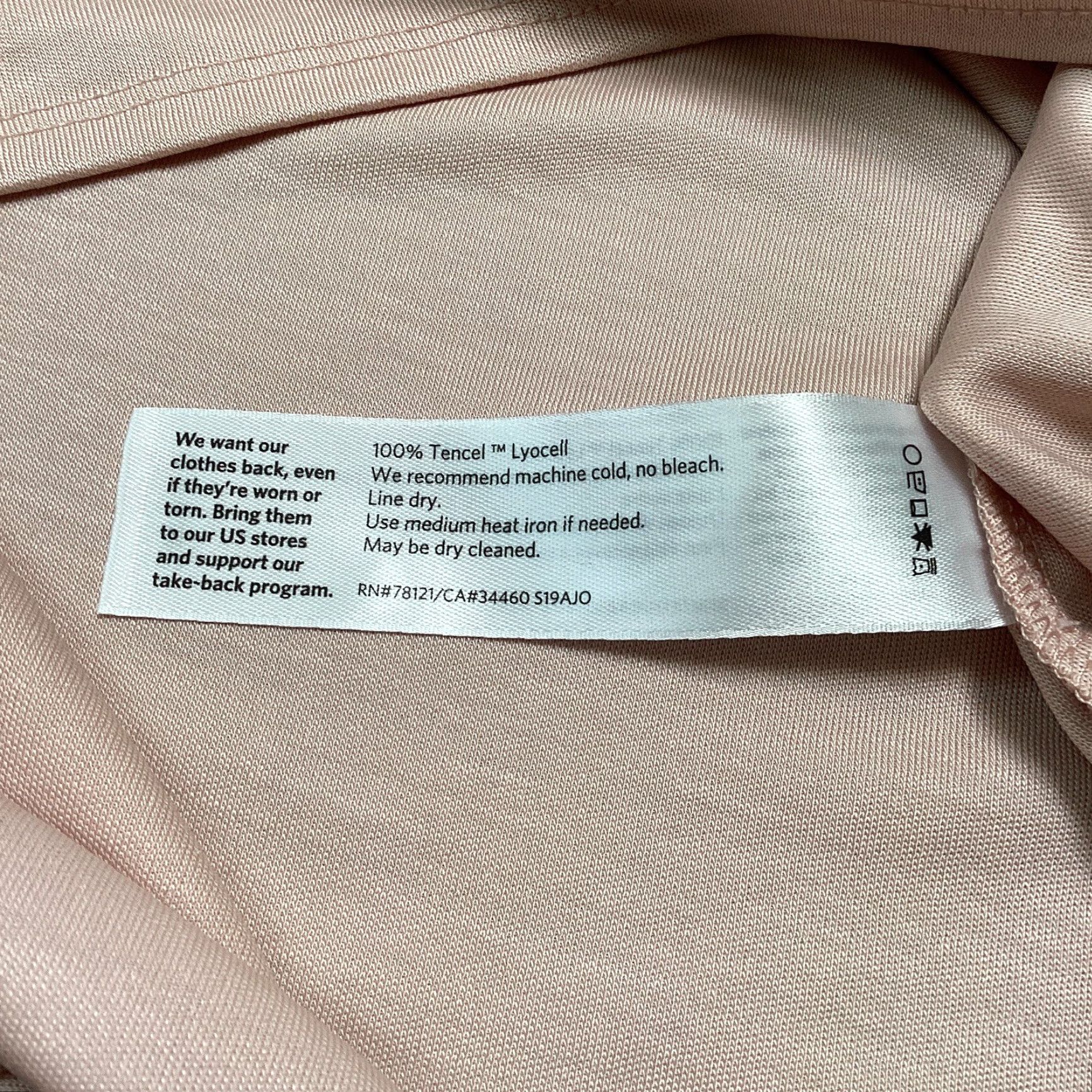 Eileen Fisher Eileen Fisher Top Women PL Powder Pink Tencel Interlock Scoop Neck Cap Sleeve T Size L / US 10 / IT 46 - 7 Thumbnail