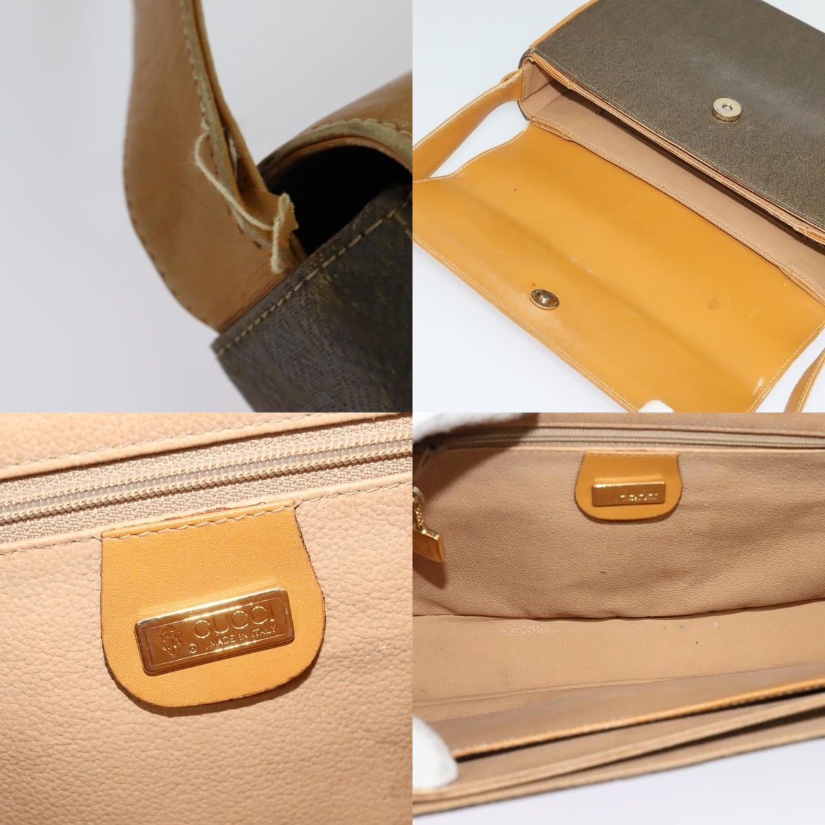 Gucci GUCCI Shoulder Bag Canvas Leather Brown Gold Size ONE SIZE - 11 Thumbnail