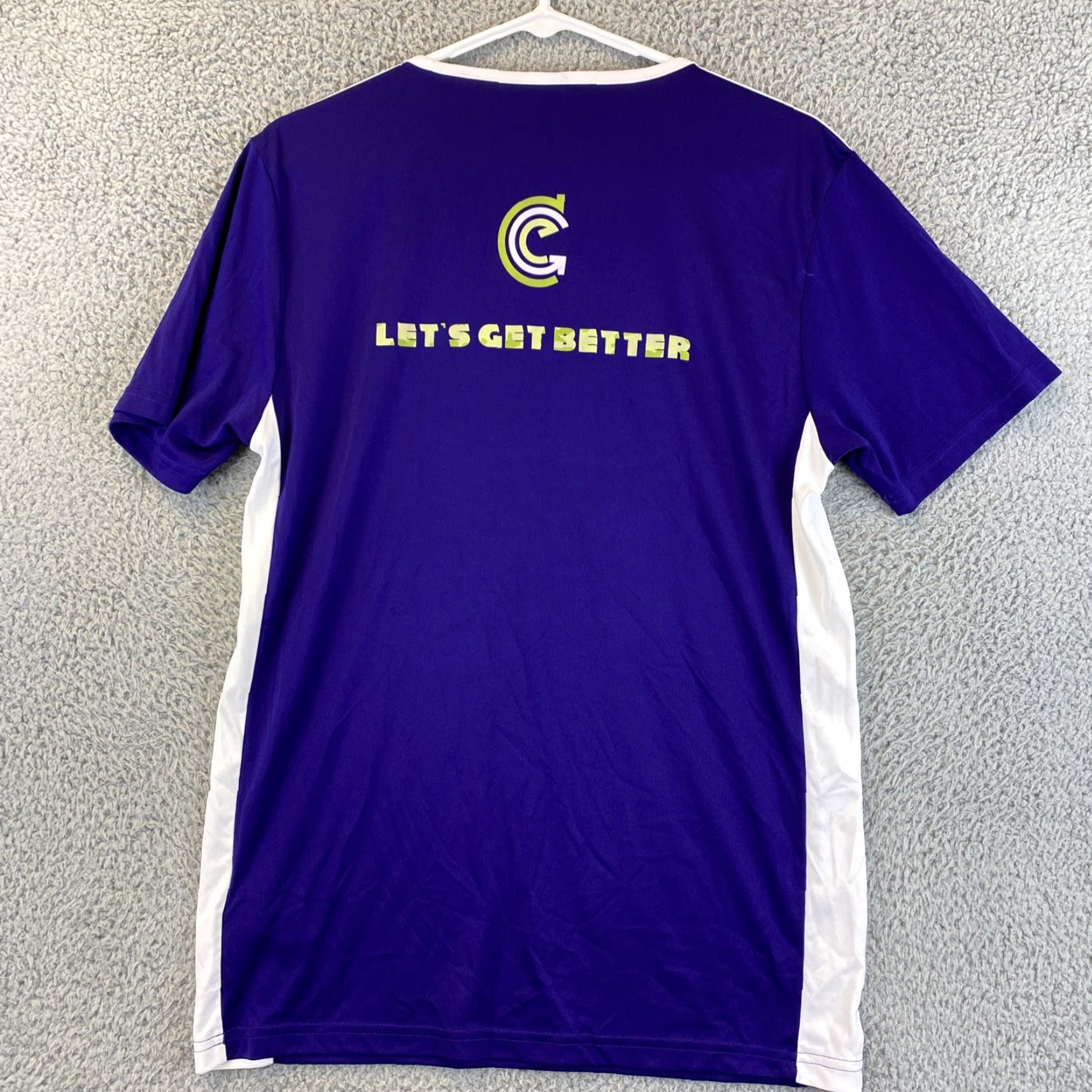 Adidas ADIDAS Shirt Active Wear Top Purple White 53-12 Mens Small S Short Sleeve Round Neck Performance Top 53-12 Men Size US S / EU 44-46 / 1 - 6 Thumbnail