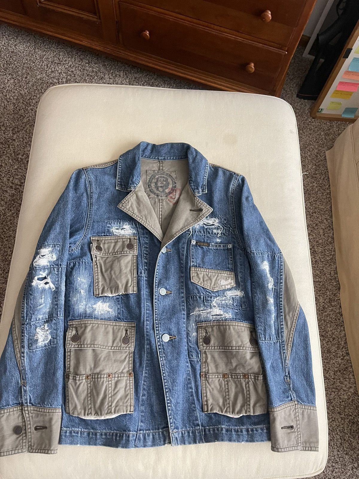 Hysteric Glamour Hysteric Glamour Khaki/Denim Jacket Size US M / EU 48-50 / 2 - 2 Thumbnail