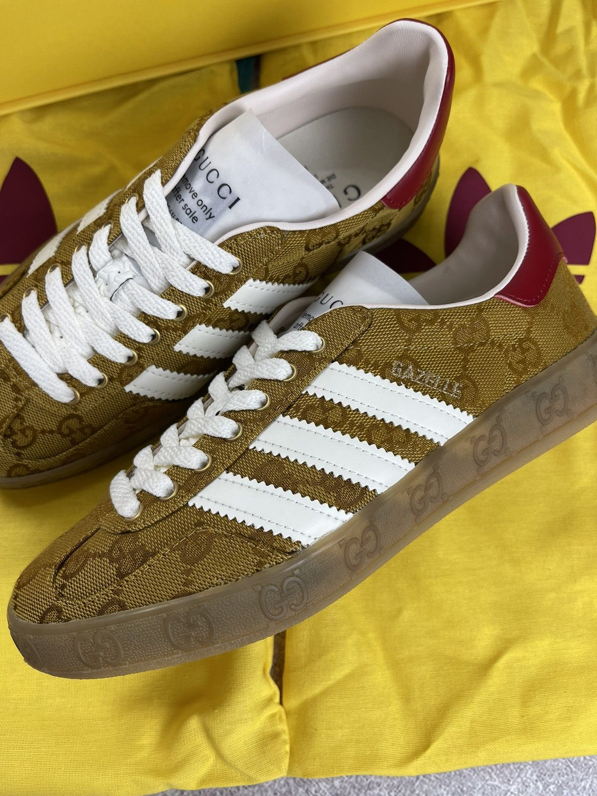Adidas × Gucci Adidas x Gucci Gazelle OG Monogram Sneakers Size 36 2/3 Size US 5.5 / IT 35.5 - 2 Thumbnail
