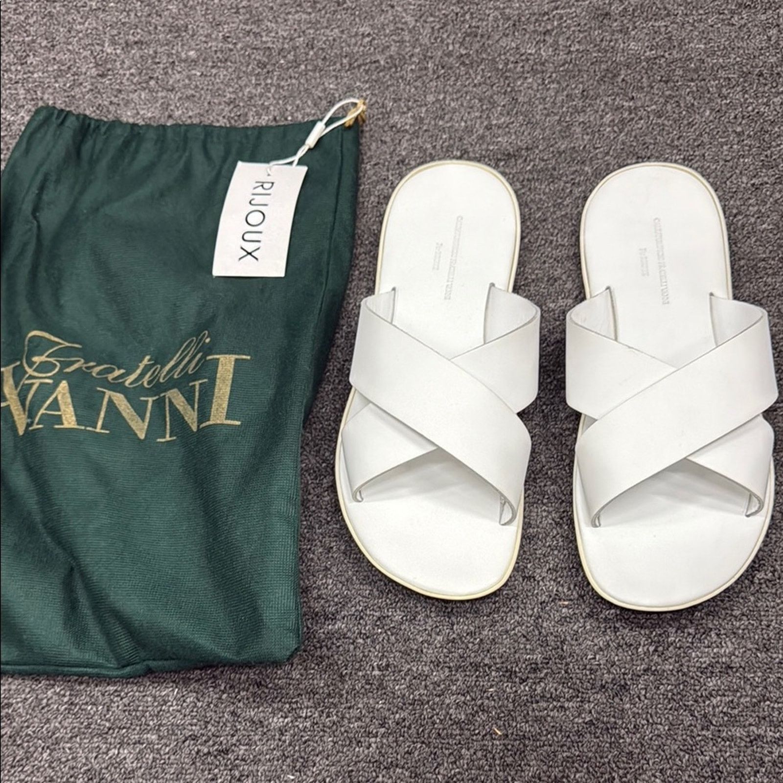 Other NWT Fratelli vanni for rijoux white leather sandals 9 EU 42 Size US 9 / IT 39 - 1 Thumbnail