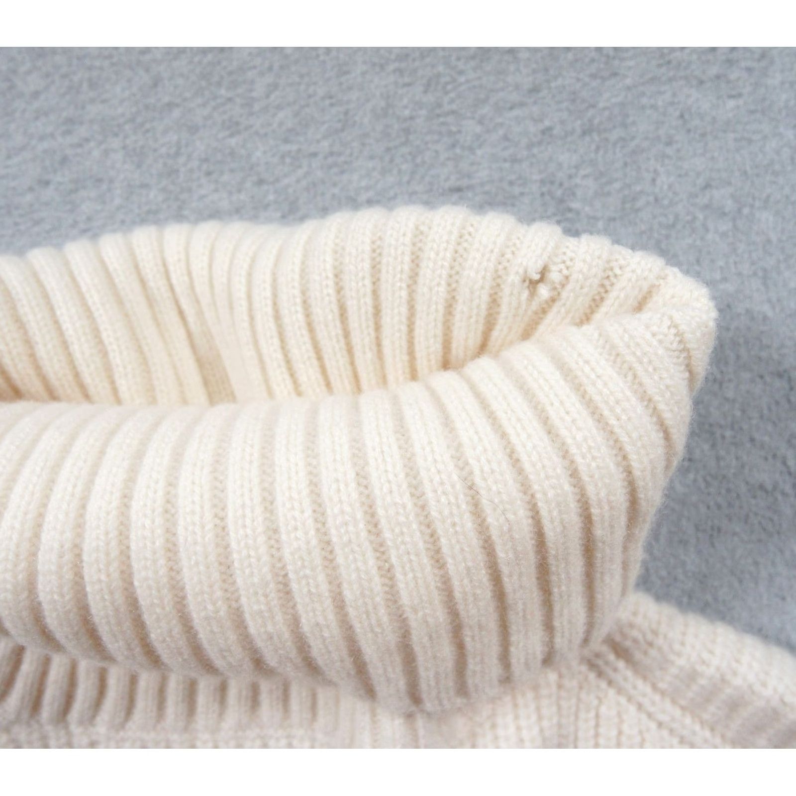 Veronica Beard Veronica Beard Sweater Womens XS Beige Ribbed Turtleneck Knit Pullover Pullover Ladies Size XS / US 0-2 / IT 36-38 - 5 Thumbnail