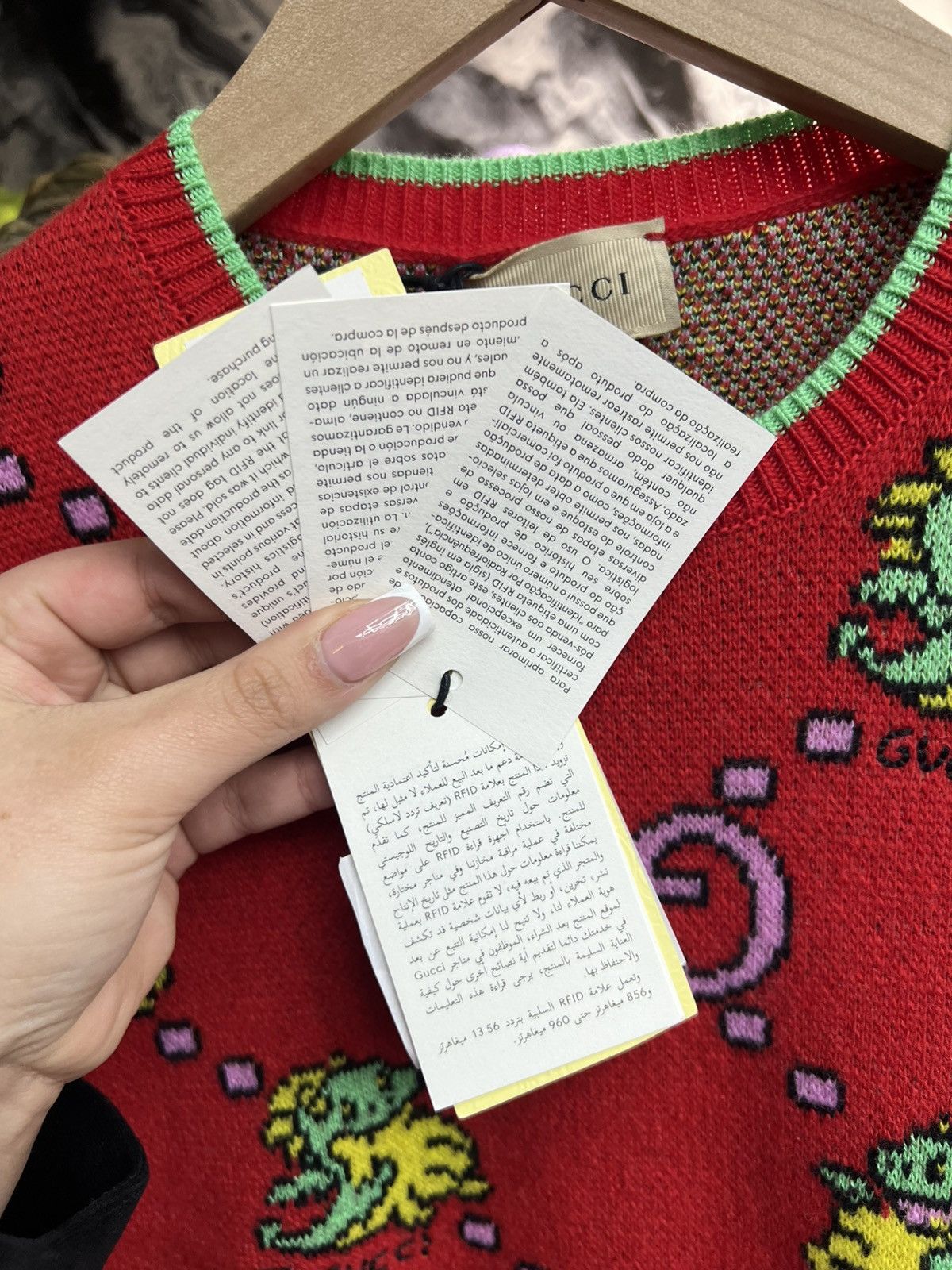 Gucci Gucci Wool Dinosaur Knit Sweater Size US XXS / EU 40 - 10 Thumbnail