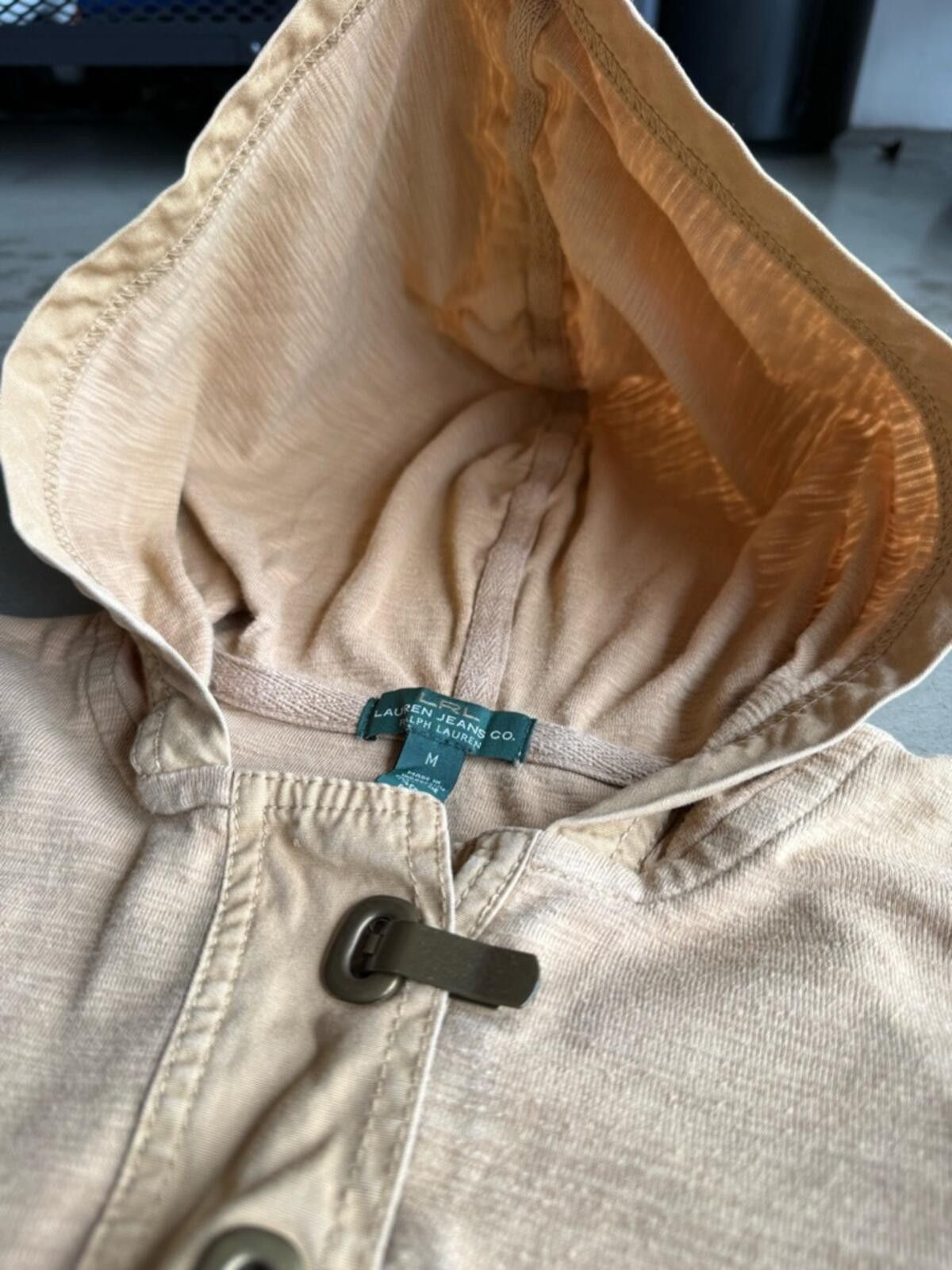 Lauren Ralph Lauren Lauren Jeans Co RL / Hooded Toggle Top / Tan Size M / US 6-8 / IT 42-44 - 4 Thumbnail