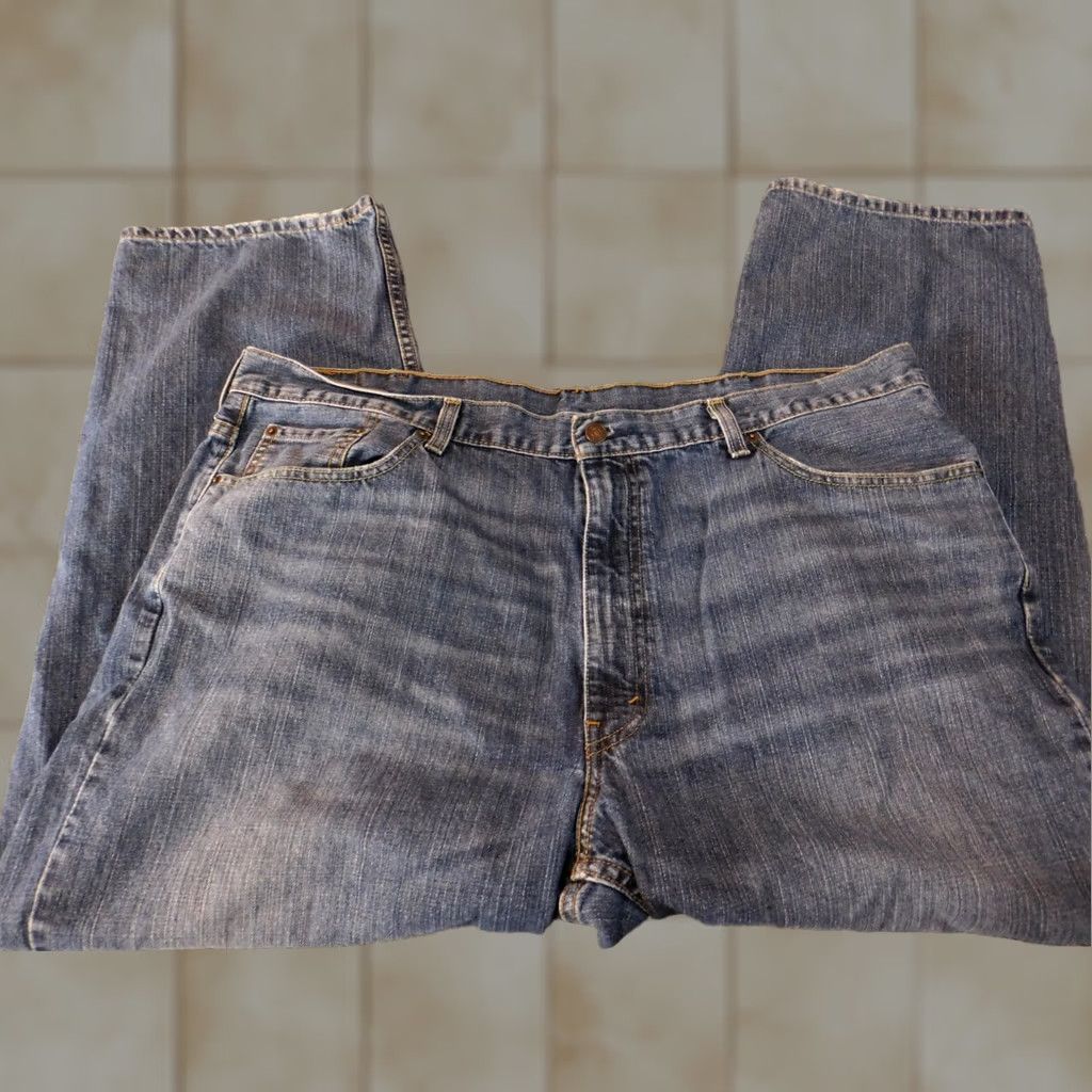 Levi's Levi's Jeans 43x27 Blue Straight Regular Denim Classic Retro Mens Size US 43 - 1 Thumbnail