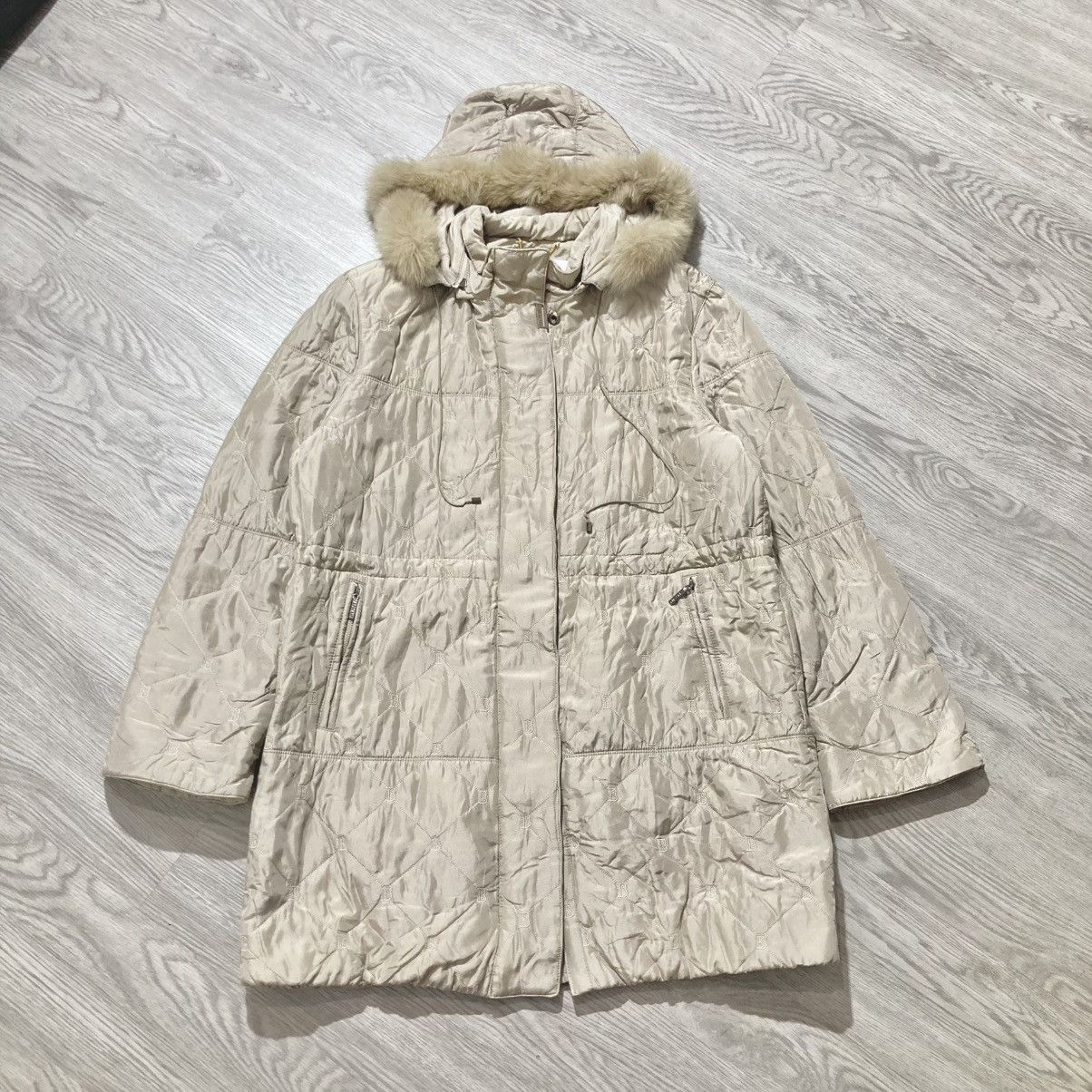 Balmain Balmain Paris Monogram Quilted Fur Long Jacket Beige Luxury Size US XL / EU 56 / 4 - 4 Thumbnail