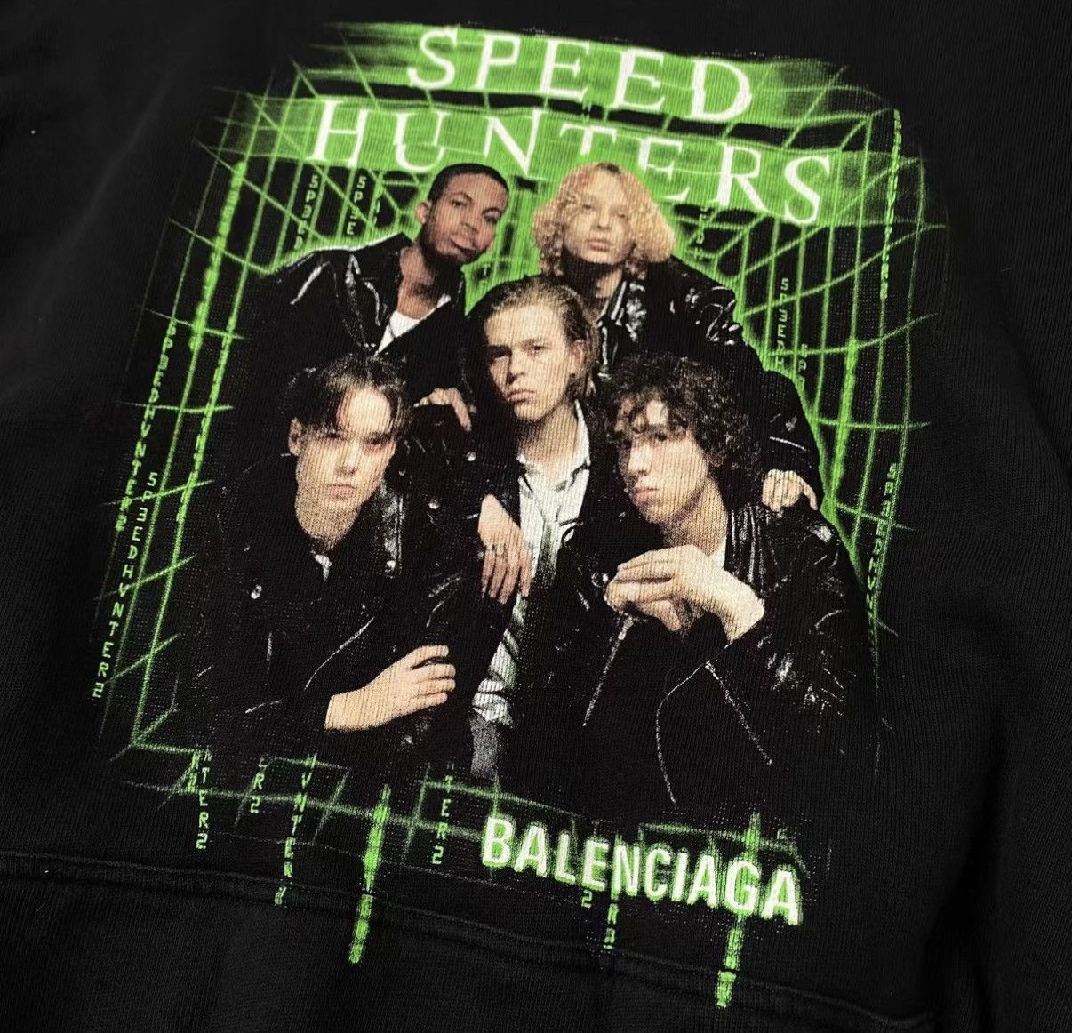 Balenciaga Balenciaga Black Green Band Portrait Hoodie Size US S / EU 44-46 / 1 - 5 Thumbnail