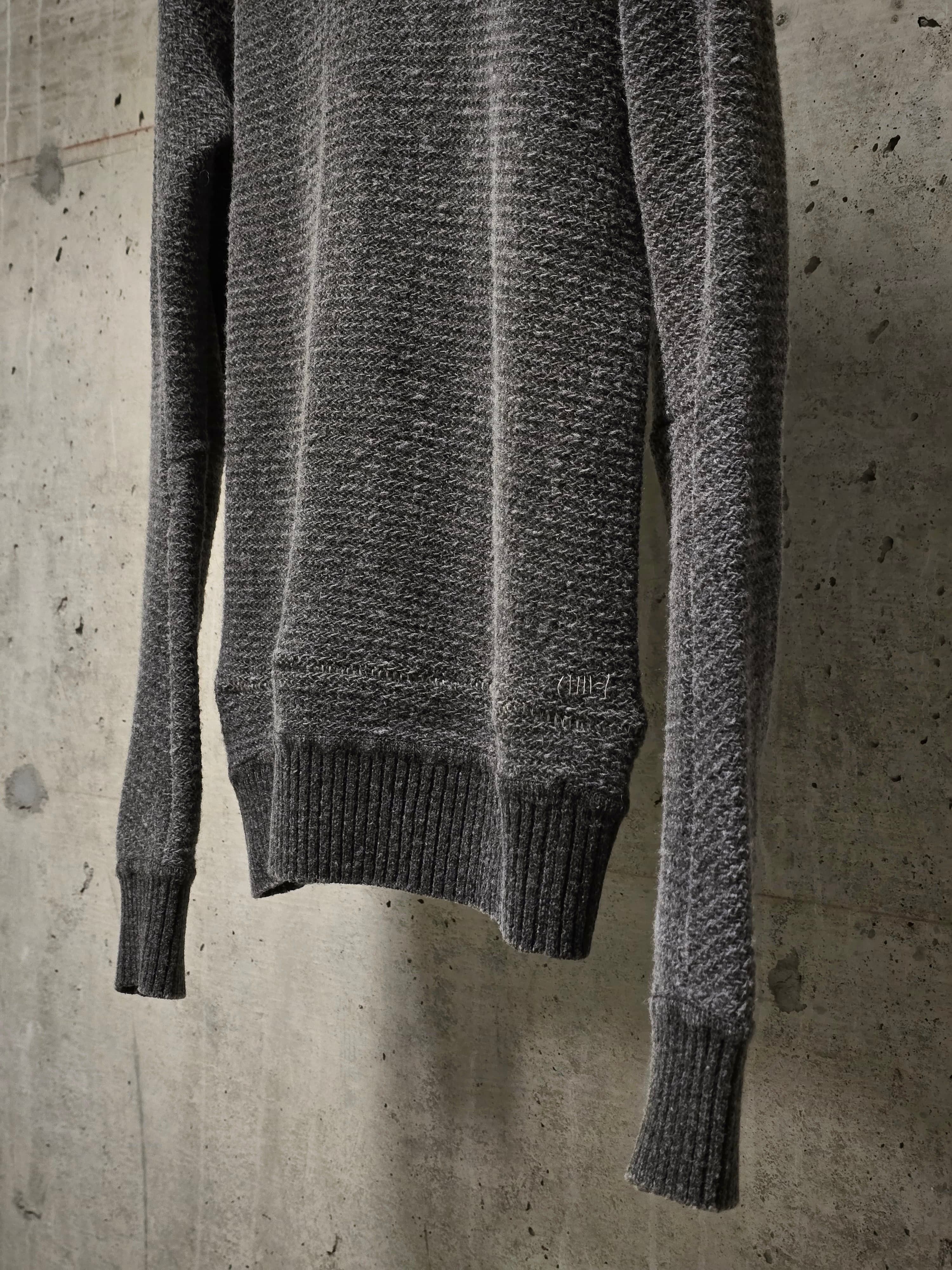 Taichi Murakami Taichi Murakami AW16-17 Grey Wool Ramie Knit Sweater Size US S / EU 44-46 / 1 - 4 Thumbnail