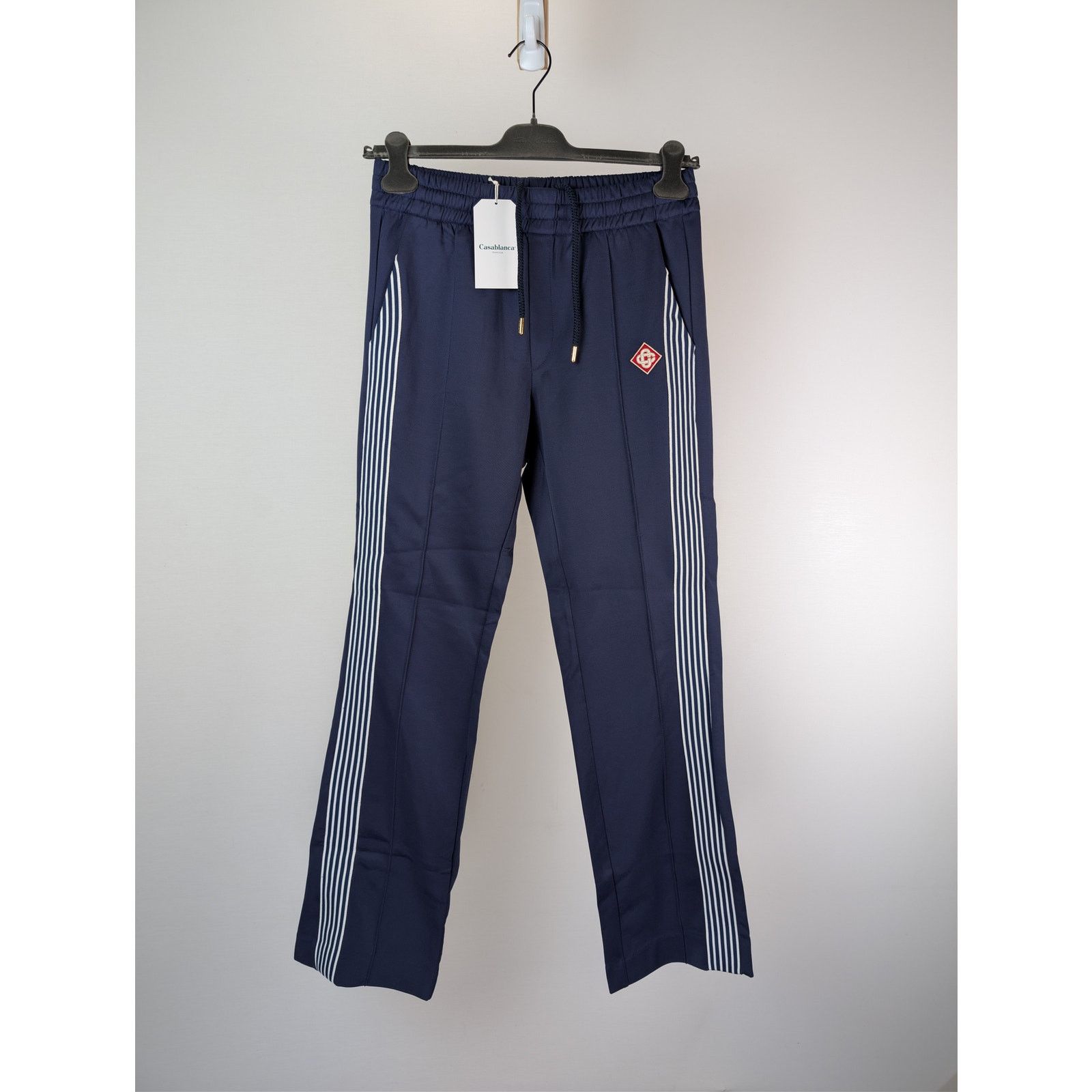 Casablanca o1rshd1 Men's Striped Track Pants Tricot in Midnight sail Size US 32 / EU 48 - 1 Thumbnail