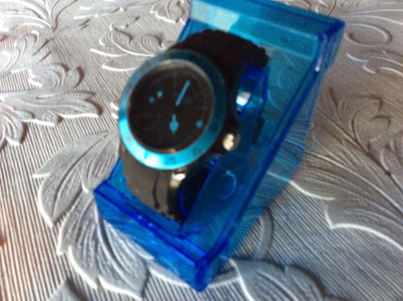Designer Identity London watch with blue and black rubber strap watch Size ONE SIZE - 1 Thumbnail
