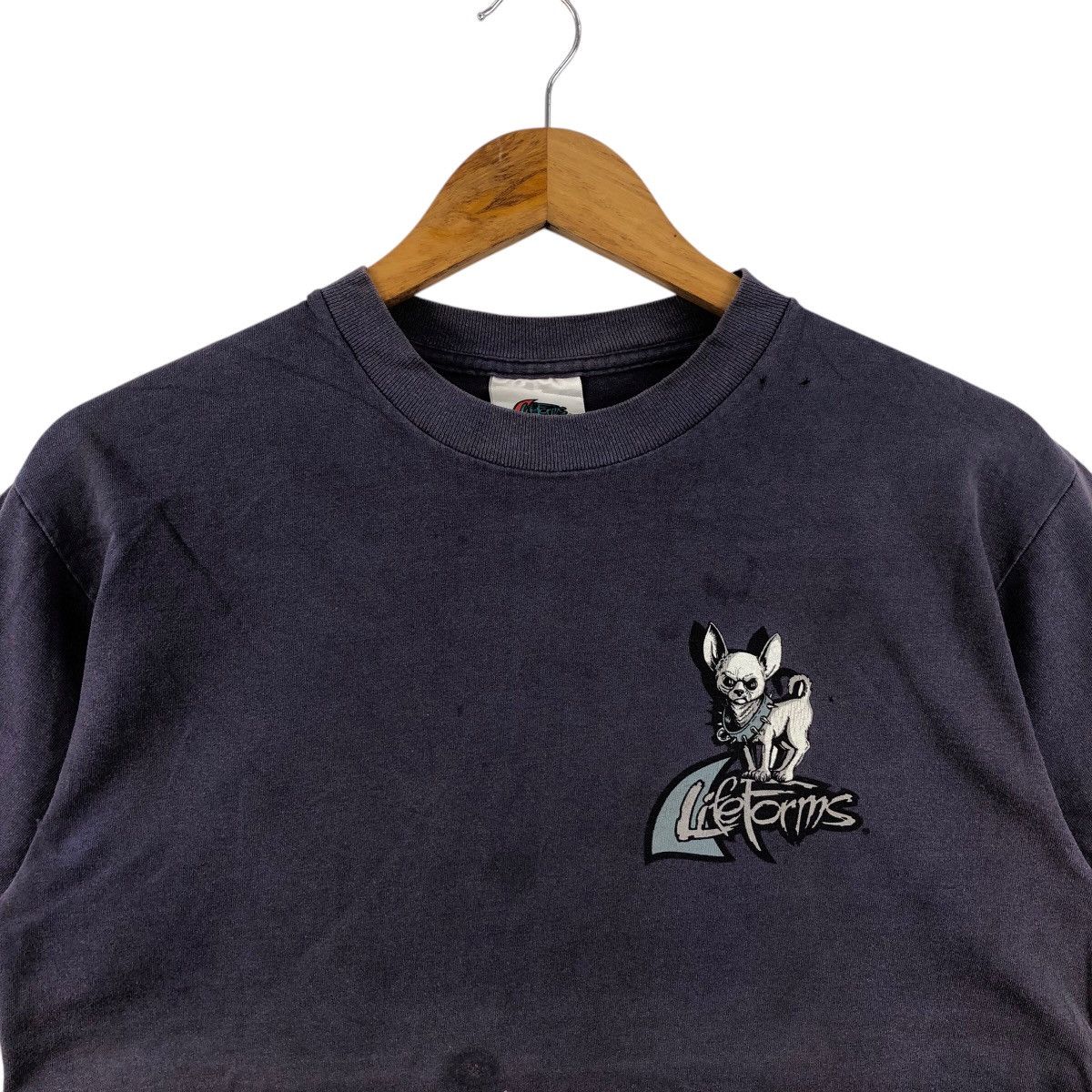 Vintage Vintage 90s Life Form Graphic Tee Shirt Beware Of Dog Size US L / EU 52-54 / 3 - 2 Thumbnail
