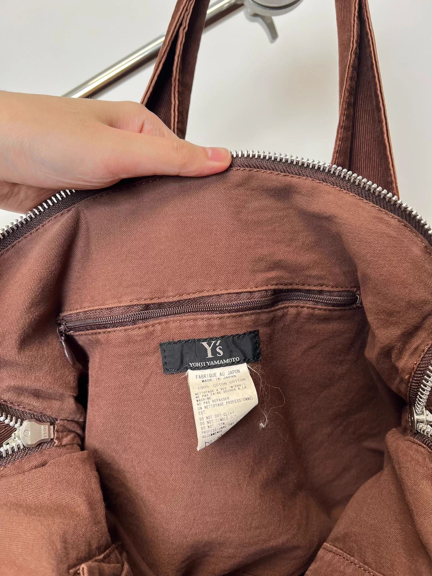 Yohji Yamamoto Yohji Yamamoto Y's wider shorter toffee corduroy baguette Size ONE SIZE - 5 Thumbnail