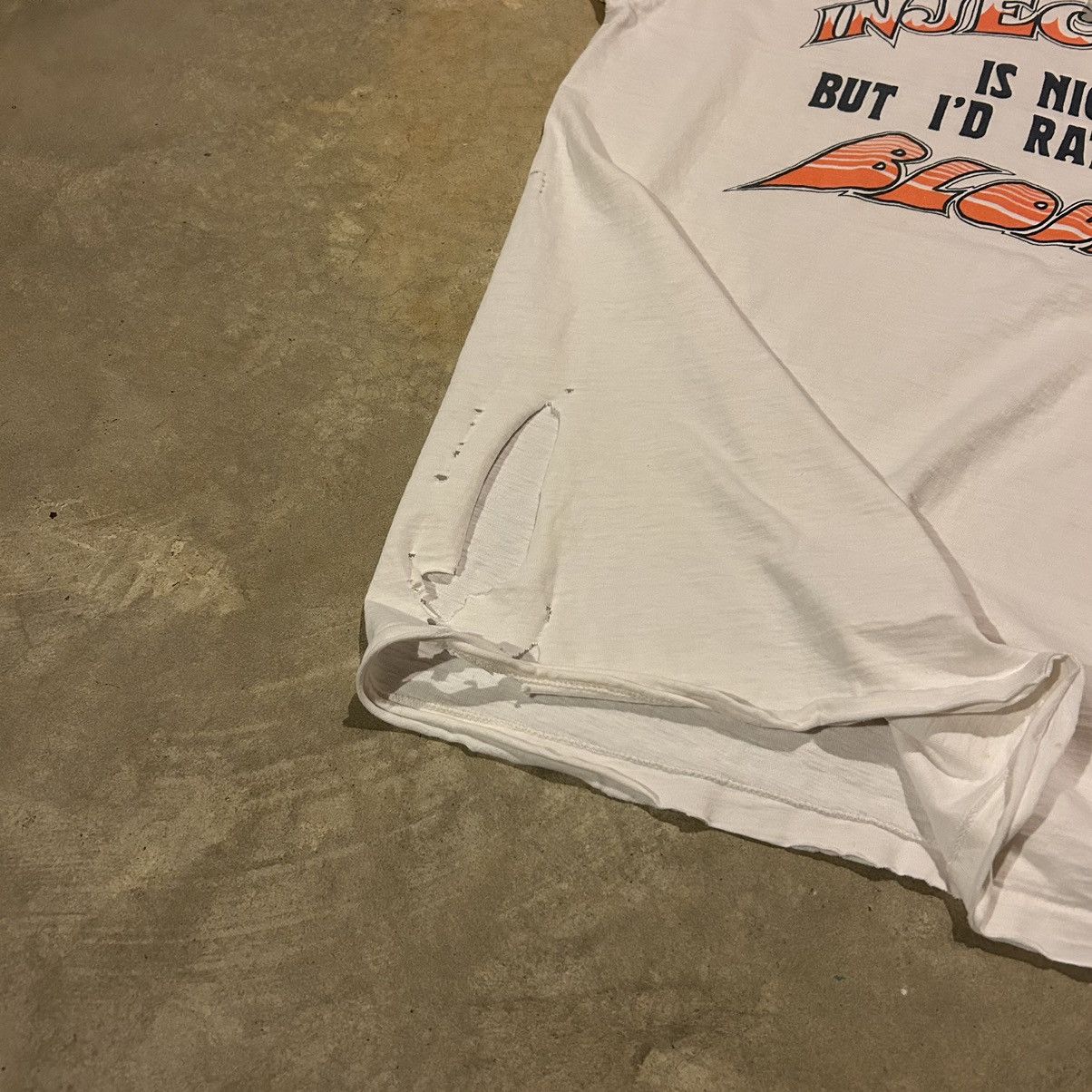 Harley Davidson × Vintage Crazy Vintage 1970s Injection Biker Sex Thrashed Tee Size US XL / EU 56 / 4 - 4 Thumbnail