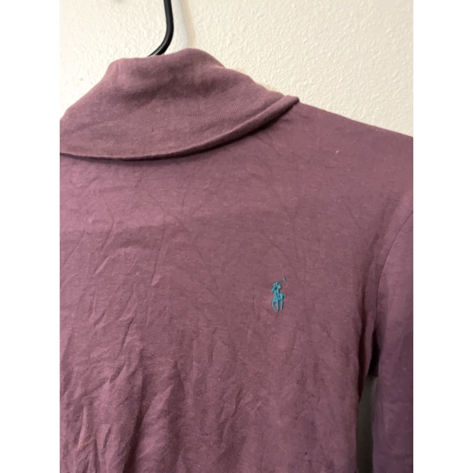 Polo Ralph Lauren VINTAGE Mens Medium Polo Ralph Lauren Pullover Turtleneck Sweatshirt Maroon Polo Ralph Lauren Sweater Cotton Maroon Mens Vintage 90s Size US M / EU 48-50 / 2 - 3 Thumbnail