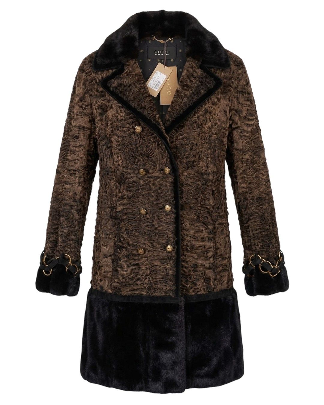 Gucci F/W 2008 RUNWAY KARAKUL LAMB FUR COAT WITH MINK FUR Size M / US 6-8 / IT 42-44 - 3 Thumbnail