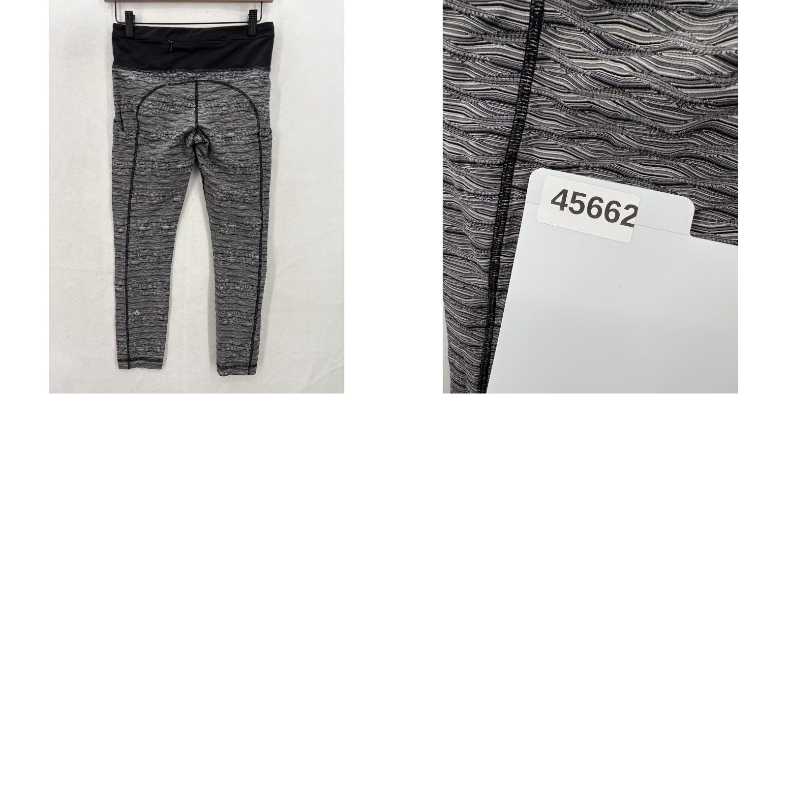 Lululemon Lululemon Pants Womens 6 Gray Wave Crop Leggings Pockets Athletic Yoga Gym Size 28" / US 6 / IT 42 - 9 Thumbnail