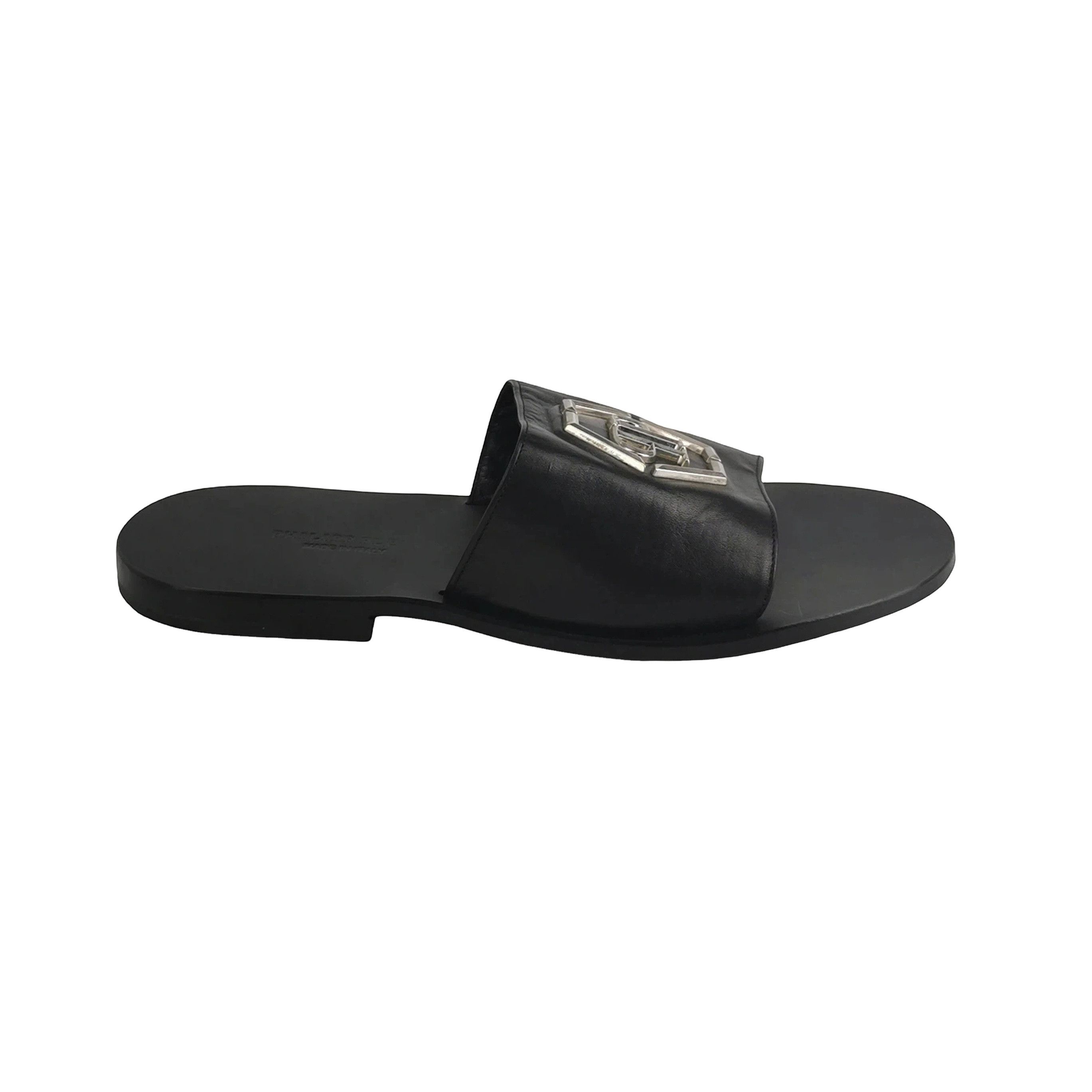 Philipp Plein Philipp Plein Logo Leather Sandals 41 Size US 8 / EU 41 - 1 Thumbnail