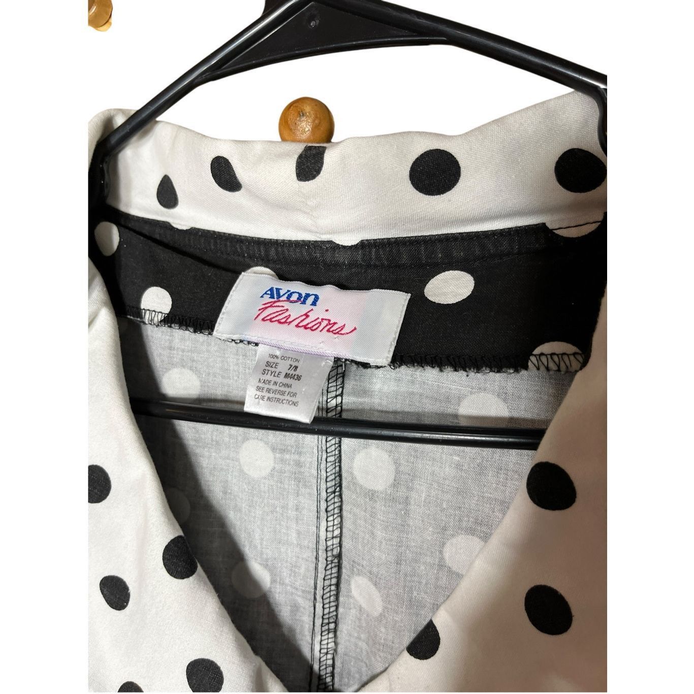Other Avon Fashions black white polka dot midi dress 1980s Size 7/ Size M / US 6-8 / IT 42-44 - 7 Thumbnail