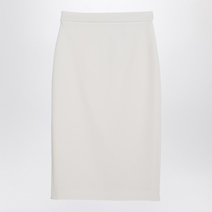 Max Mara o1d2blof0824 Midi Skirts in Ivory Size 28" / US 6 / IT 42 - 1 Thumbnail