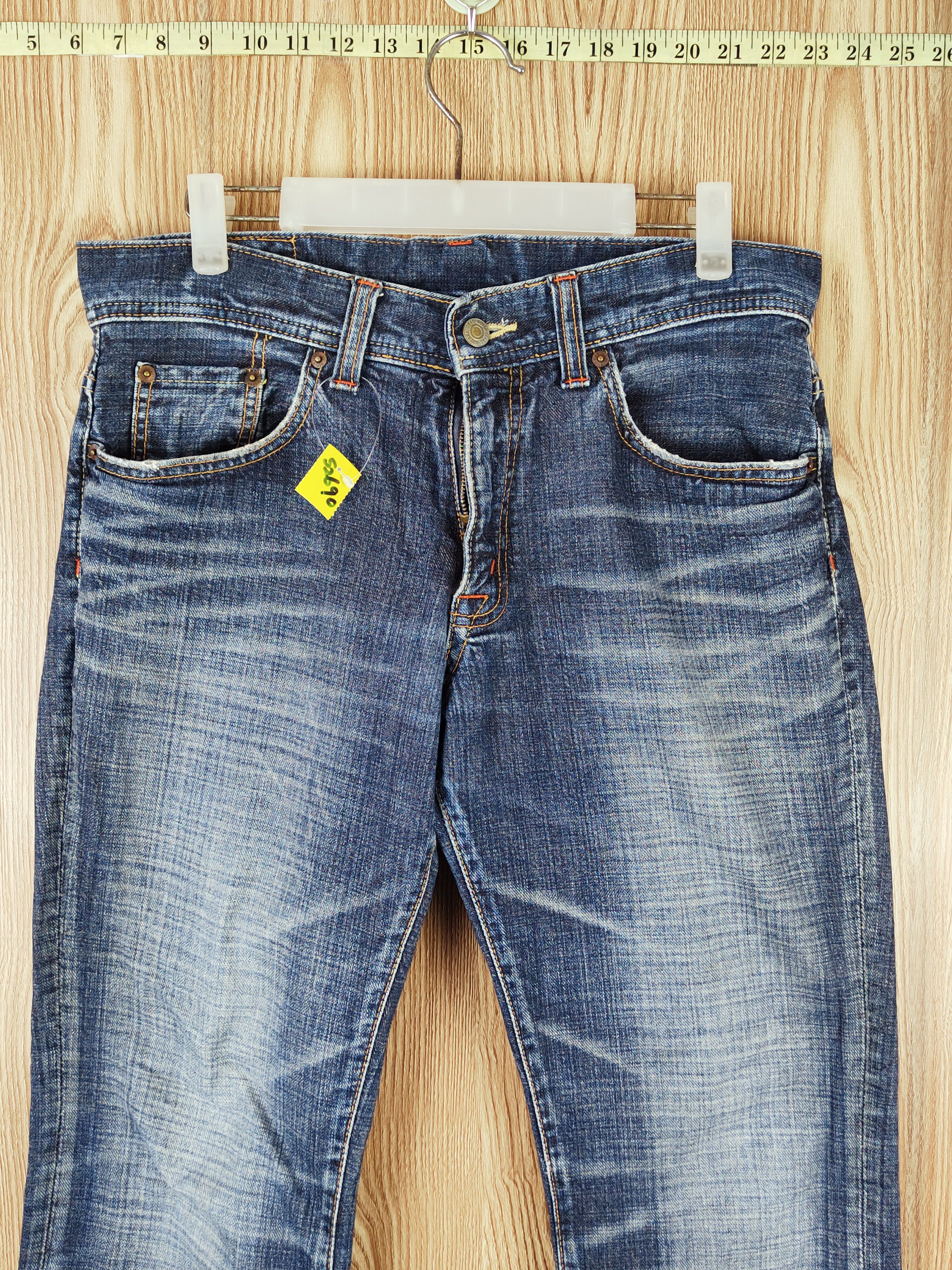 Japanese Brand GLHeart Dark Blue Distressed Ripped Jeans #S2690 Size 33" - 2 Thumbnail