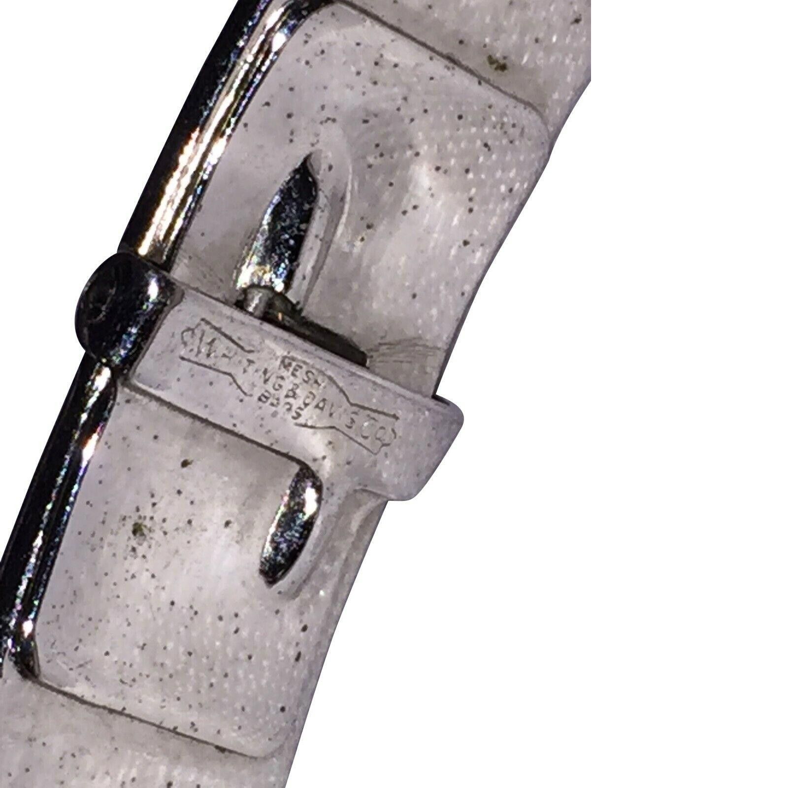 Designer Whiting and Davis Silver Tone Floral Design Bracelet Size ONE SIZE - 4 Thumbnail