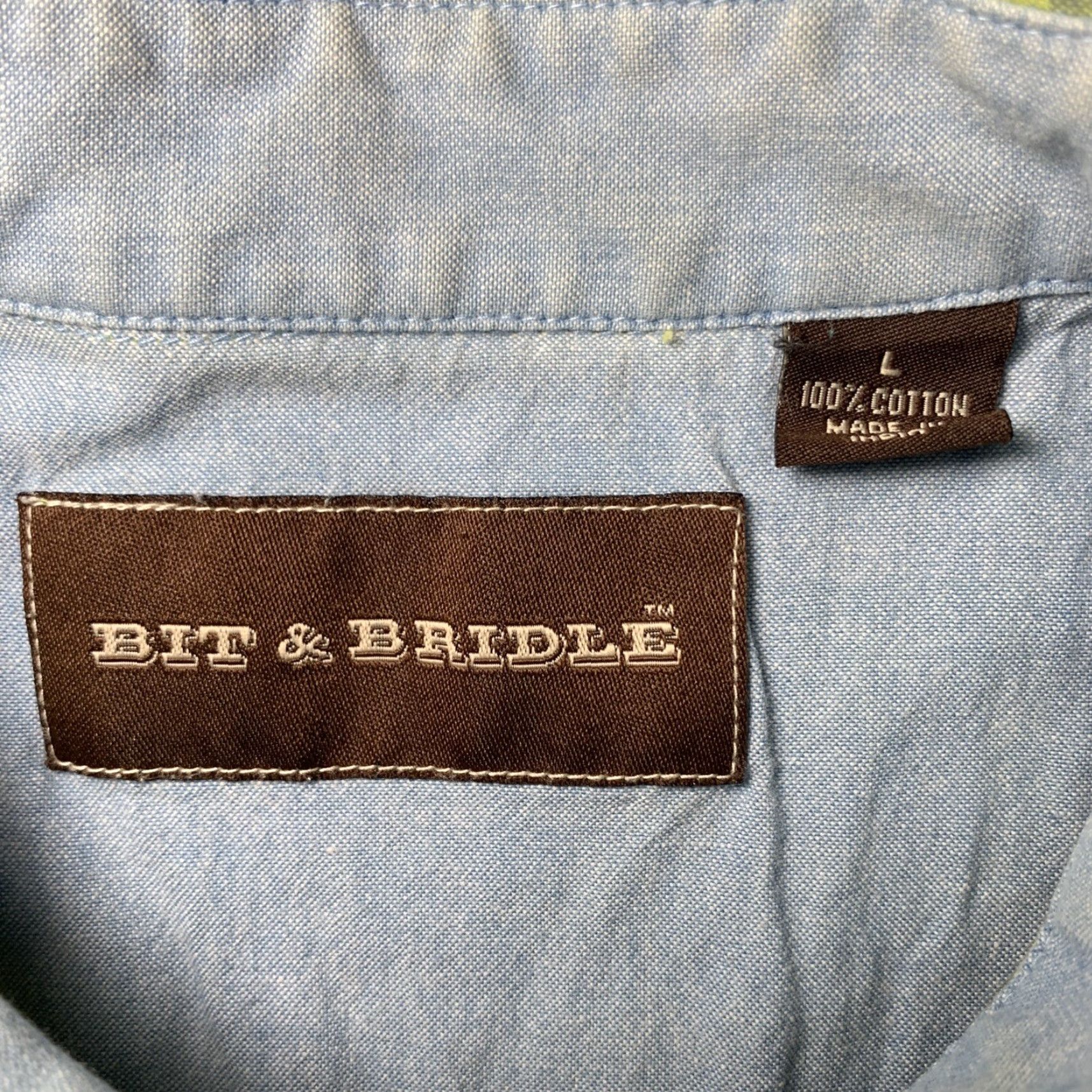 Vintage Bit & Bridle Shirt Men L Green Plaid Short Sleeve Button Down Cotton Size US L / EU 52-54 / 3 - 5 Thumbnail