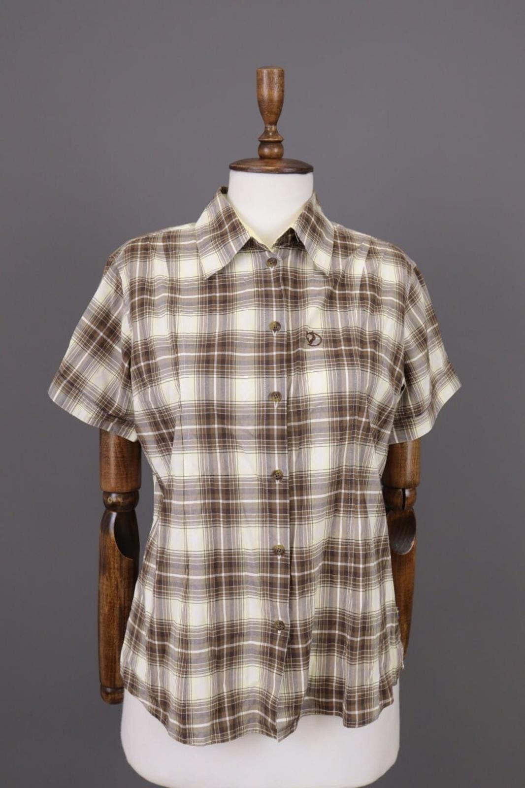Fjallraven Fjall Raven Brown Check Hiking Button Blouse Shirt Size L Size L / US 10 / IT 46 - 1 Thumbnail