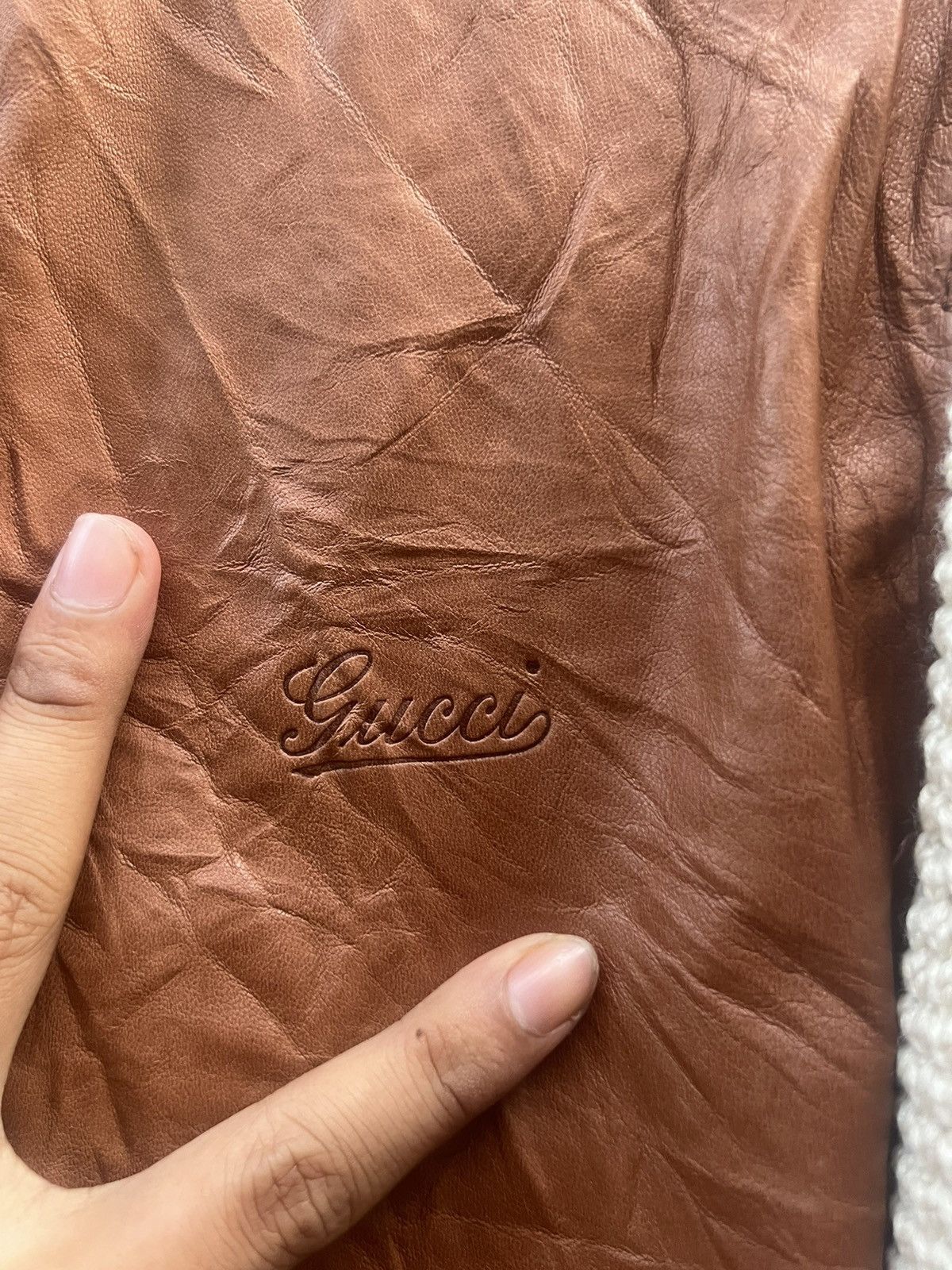 Gucci Gucci Authentic Leather & Knitted Leather Jacket Size US M / EU 48-50 / 2 - 13 Thumbnail