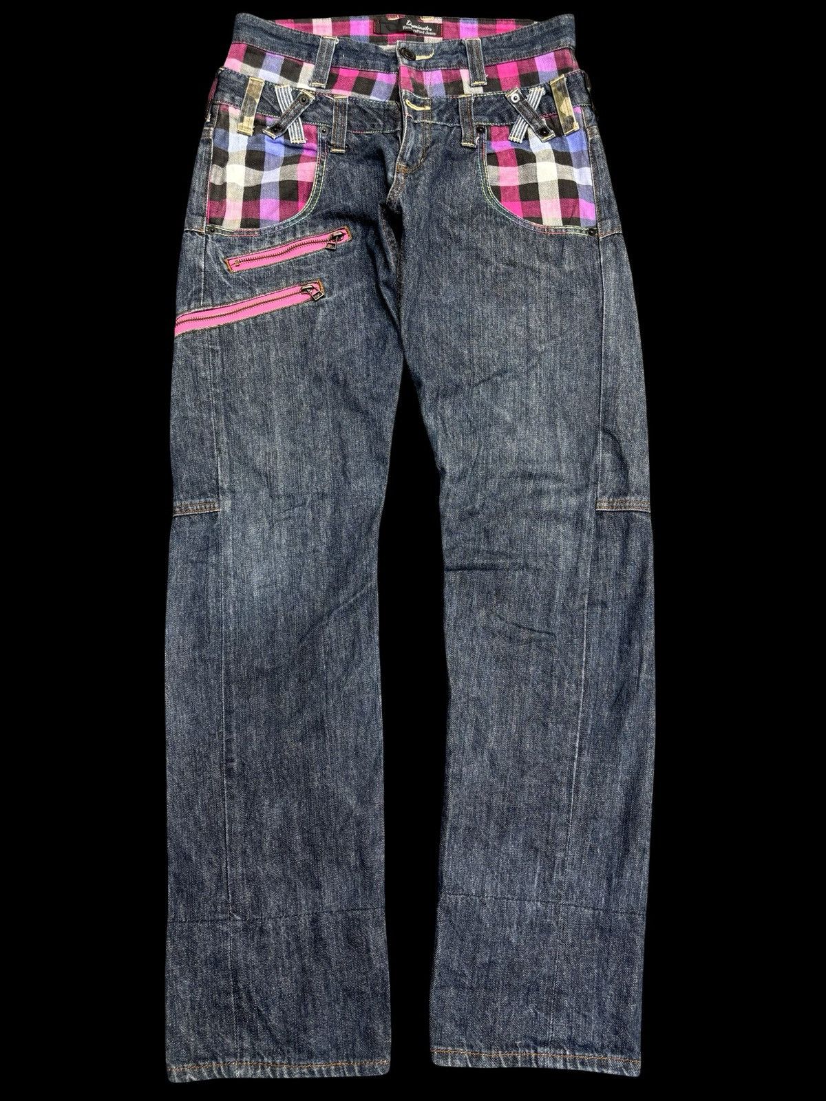 Japanese Brand 💥Double Waist💥Dominate Cool Design Zipper Denim F590 Size US 30 / EU 46 - 1 Thumbnail