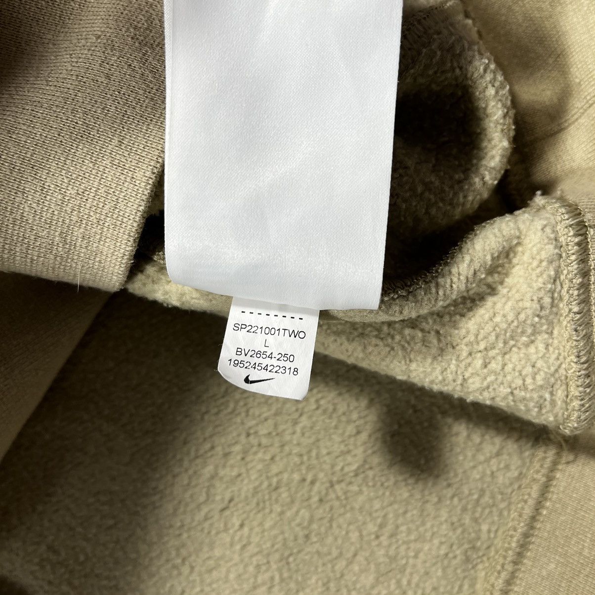Nike × Vintage Vintage Style Nike Beige Hoodie Sweatshirt Small Swoosh Logo Size US L / EU 52-54 / 3 - 7 Thumbnail