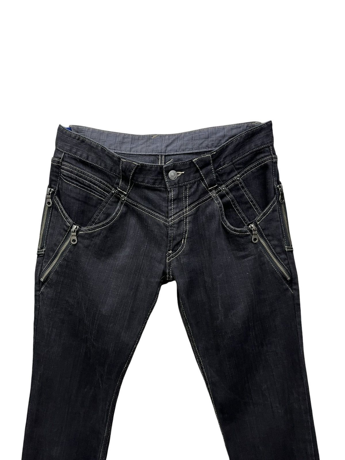 PPFM Vintage PPFM Multi Zipper Super Slim Low Rise Grunge Denim Size US 30 / EU 46 - 6 Thumbnail