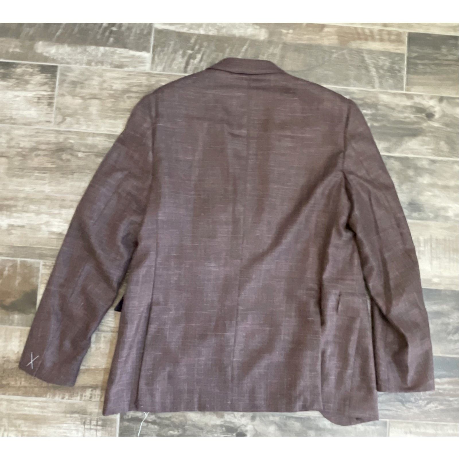 Ermenegildo Zegna $4,495 NWT ZEGNA Wine Cashmere Blend Blazer Luxury 52(42)L Size 42L - 9 Thumbnail