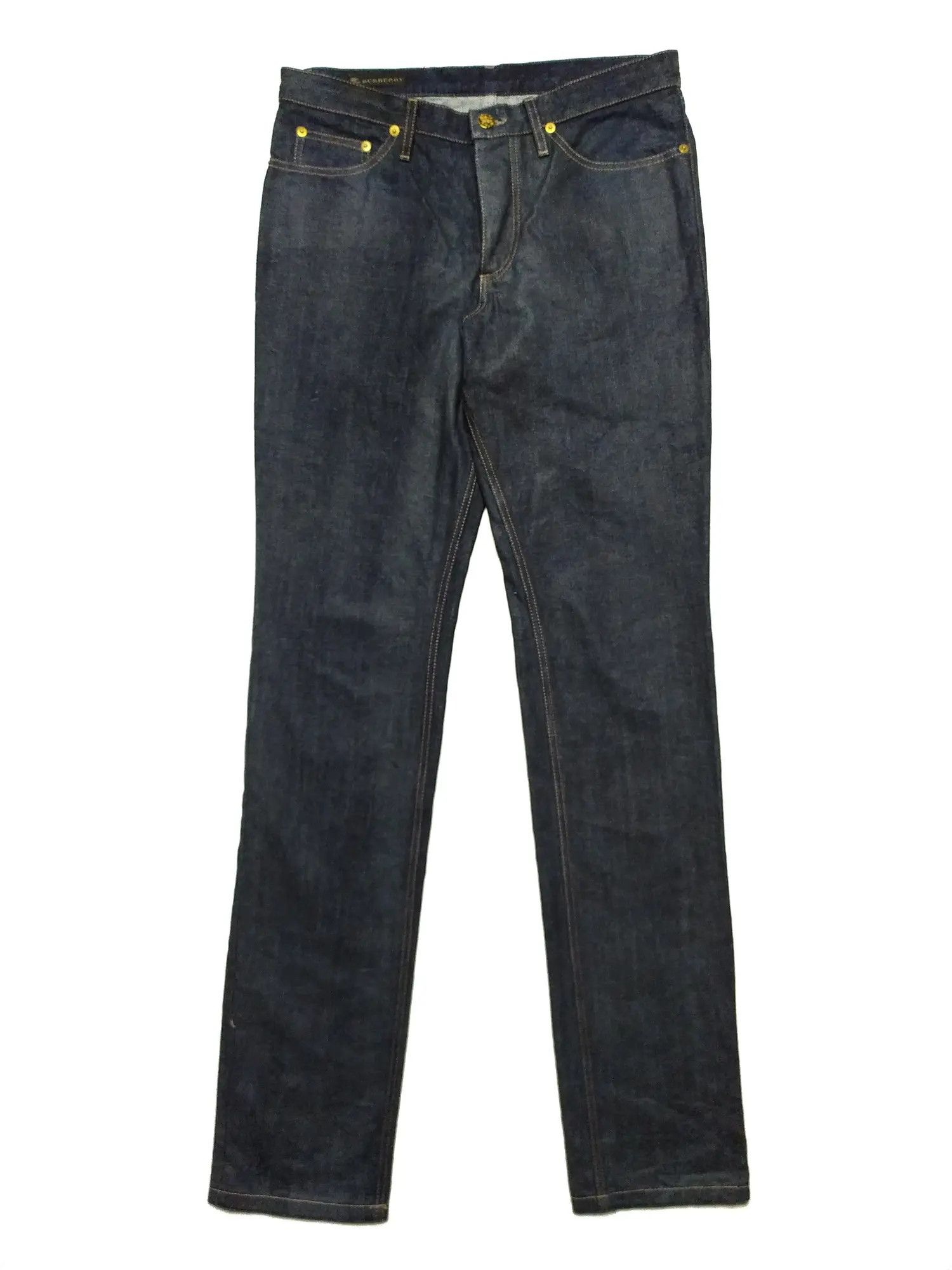 Burberry SS06 Runway Golden button claw Denim jeans